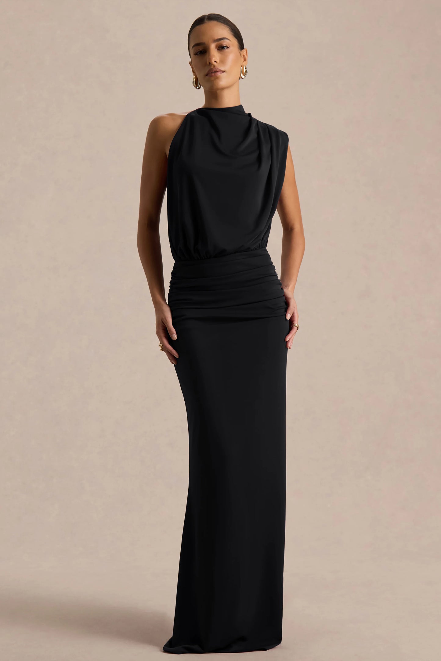 Umaira Black High-Neck Maxi Dress