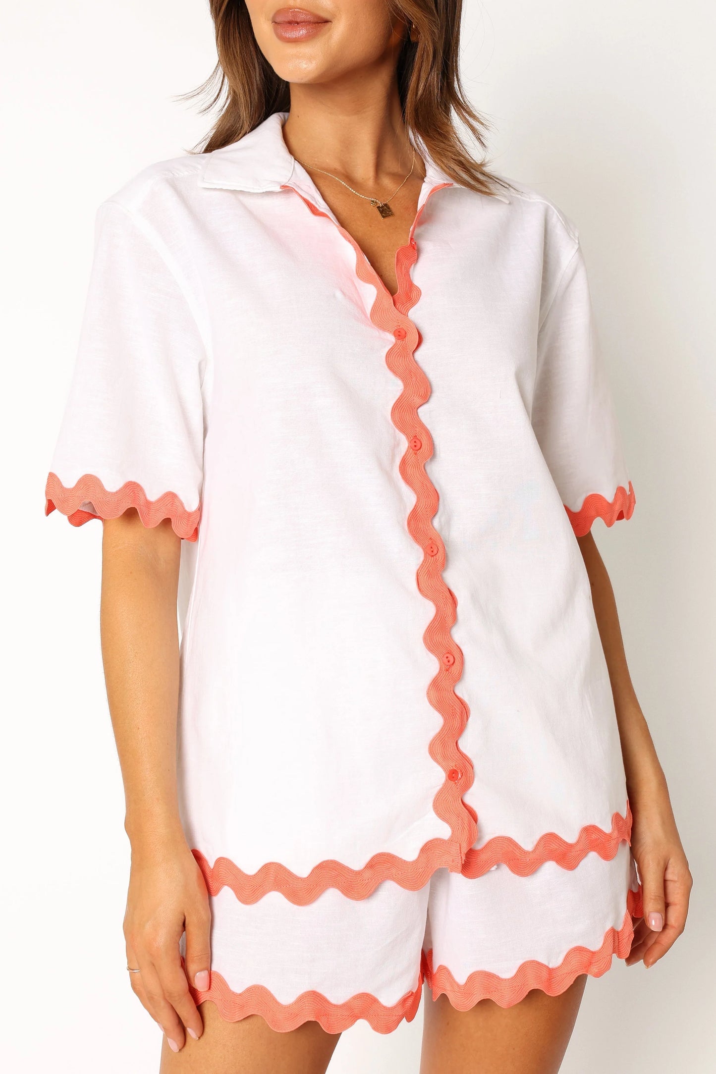 Harry Shirt - White/Melon