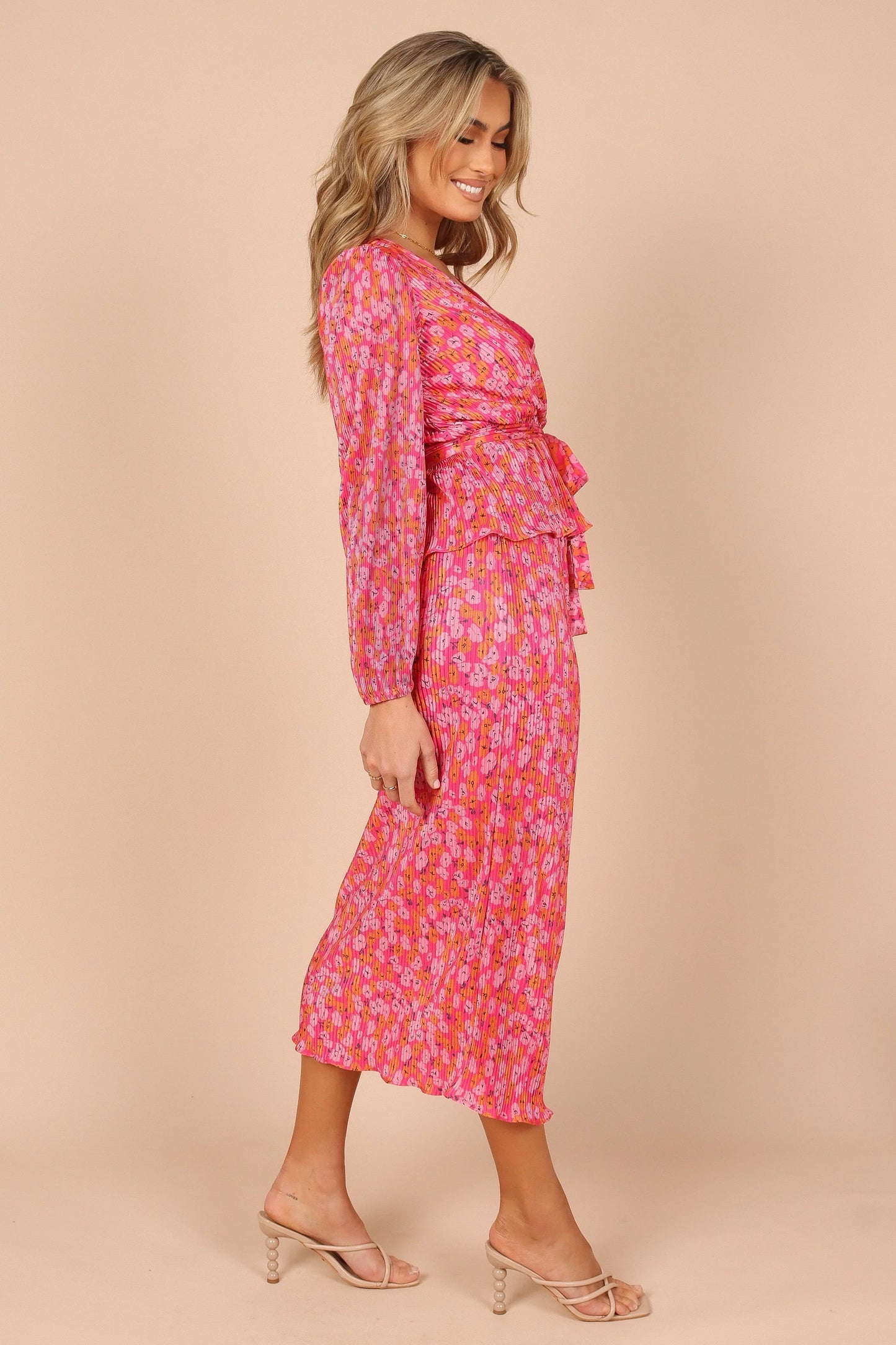Minelli Pleat Top - Hot Pink