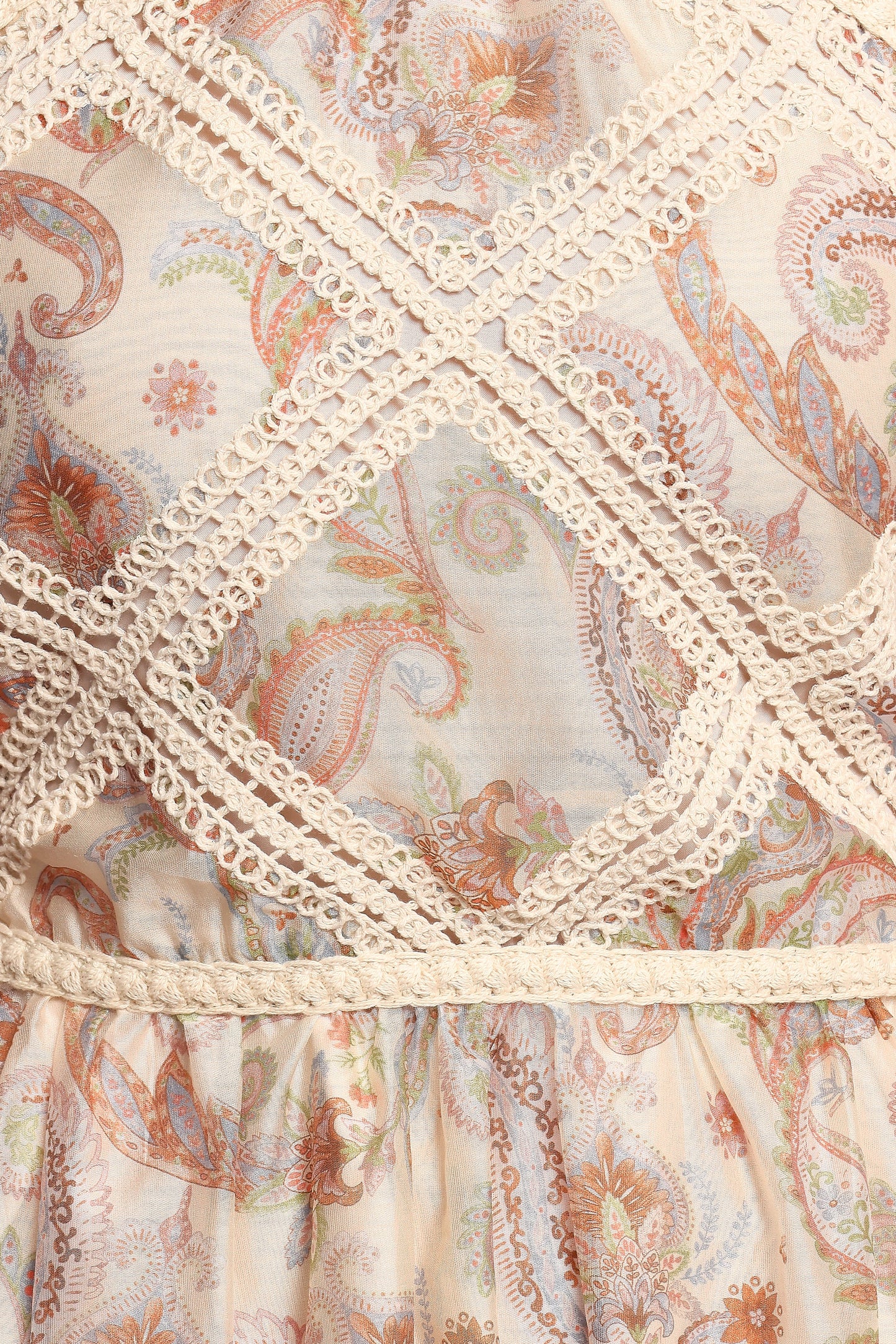 Ximena Midi Dress - Cream Multi