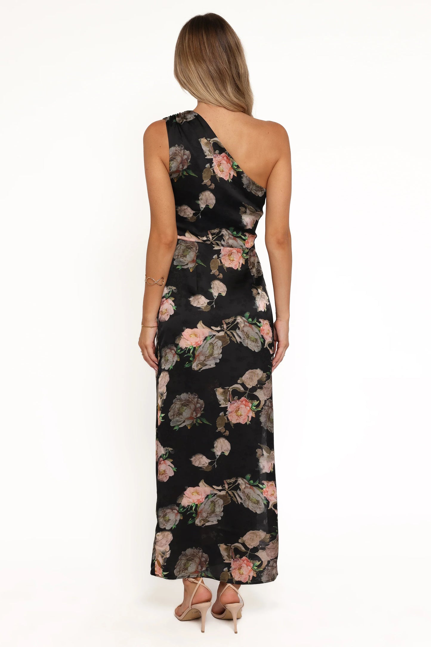 Nadia One Shoulder Maxi Dress - Blurred Floral