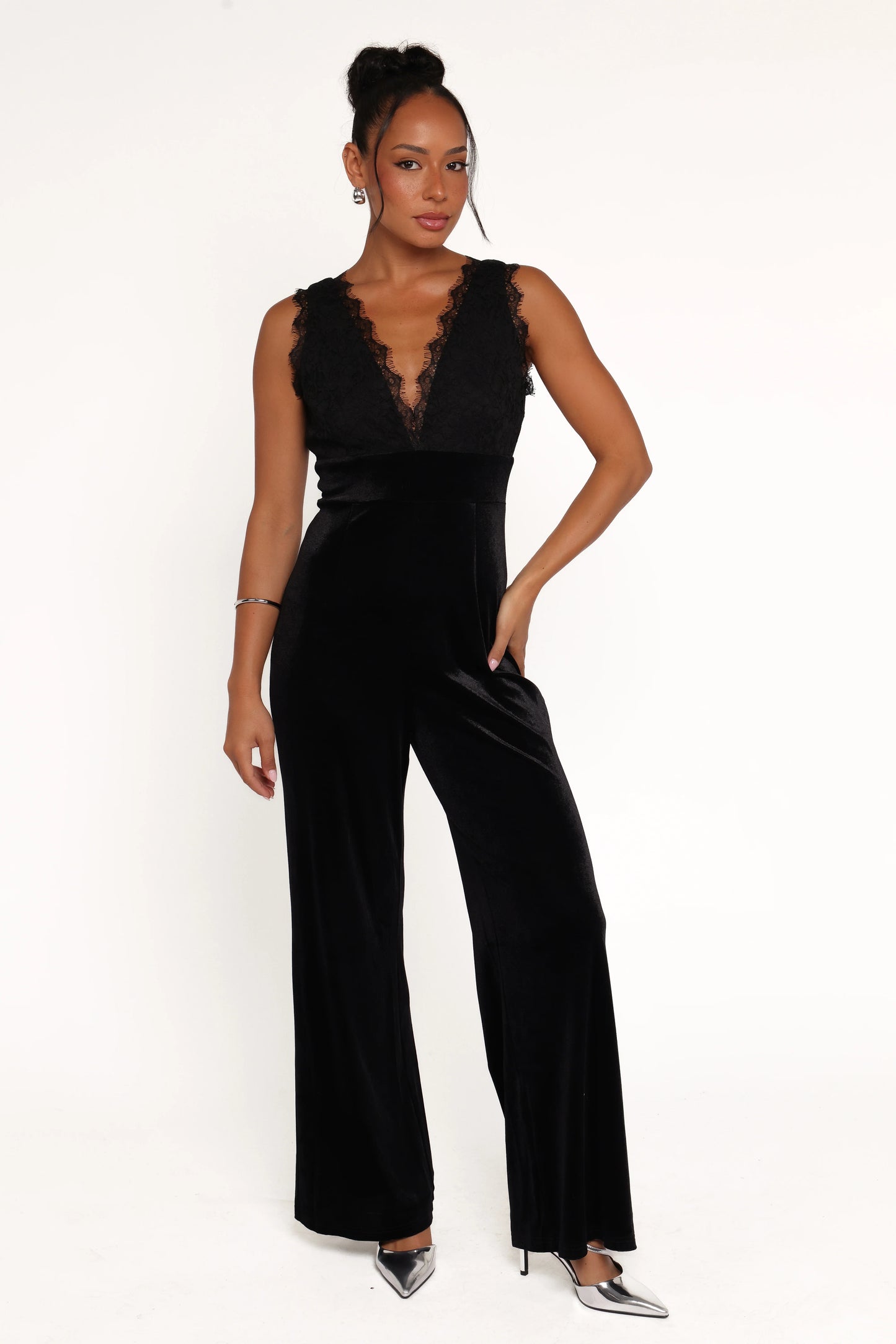 Eloise Jumpsuit - Black Velvet