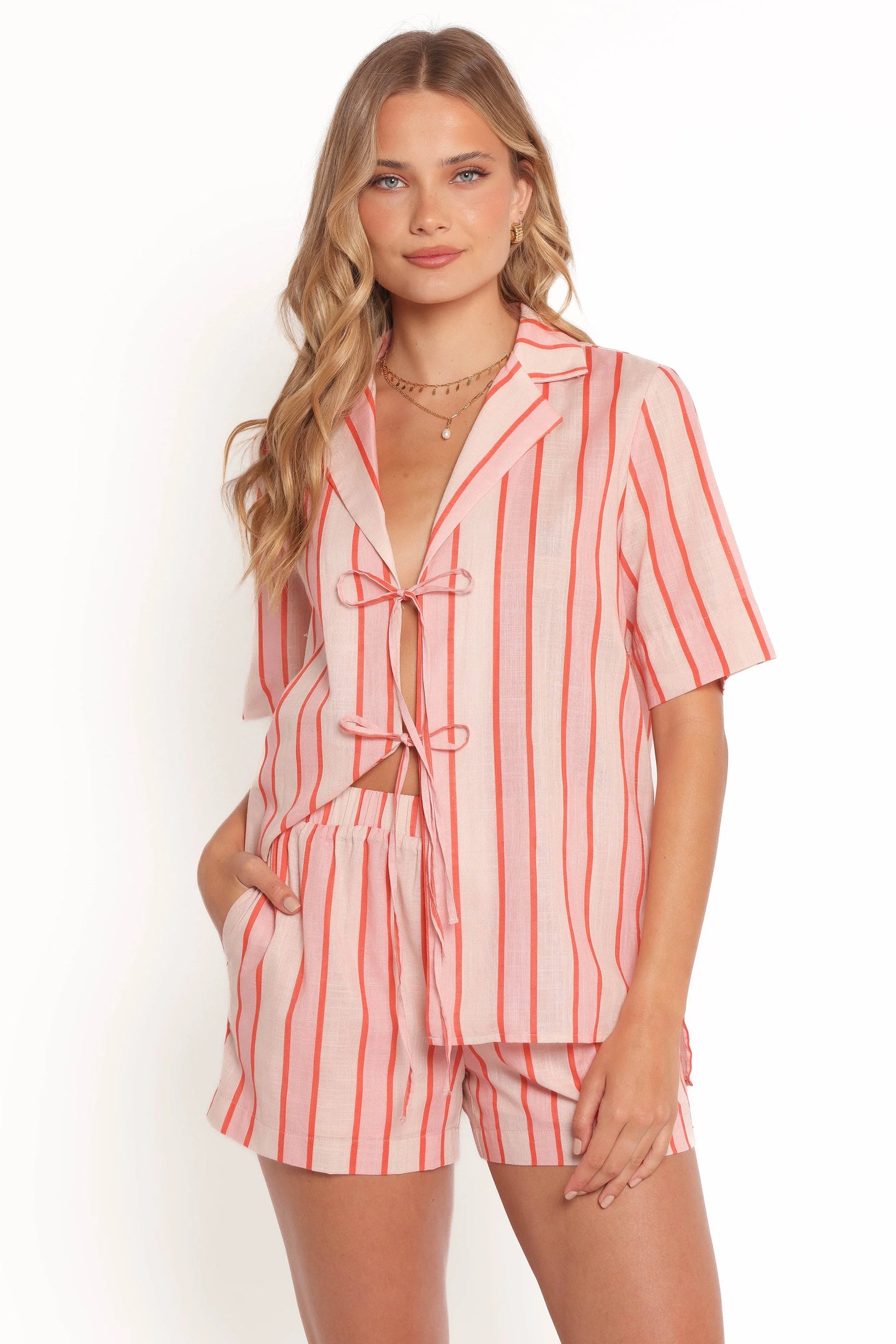 Aaliyah Shorts - Pink Stripe