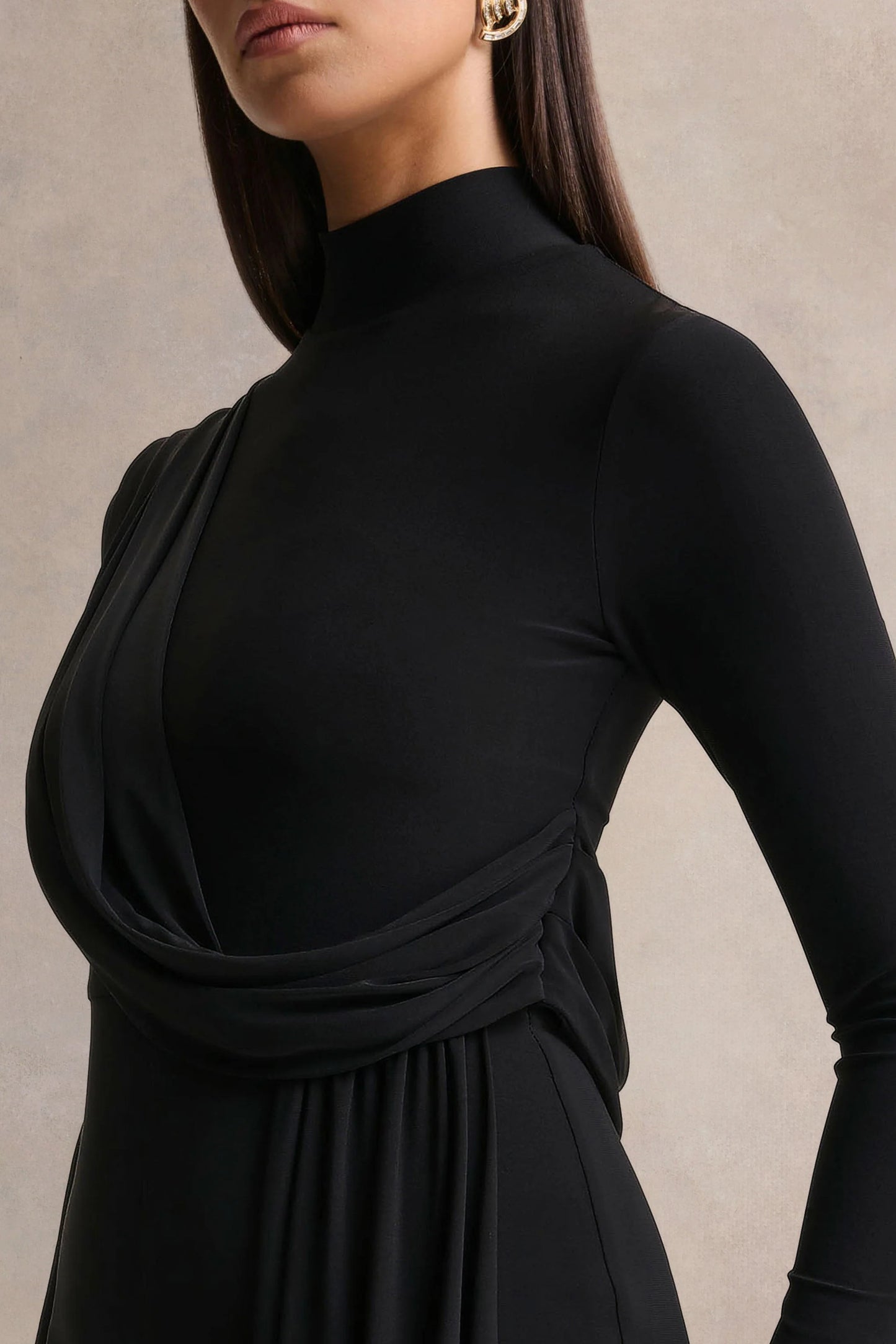 Havenna Black High-Neck Jumpsuit