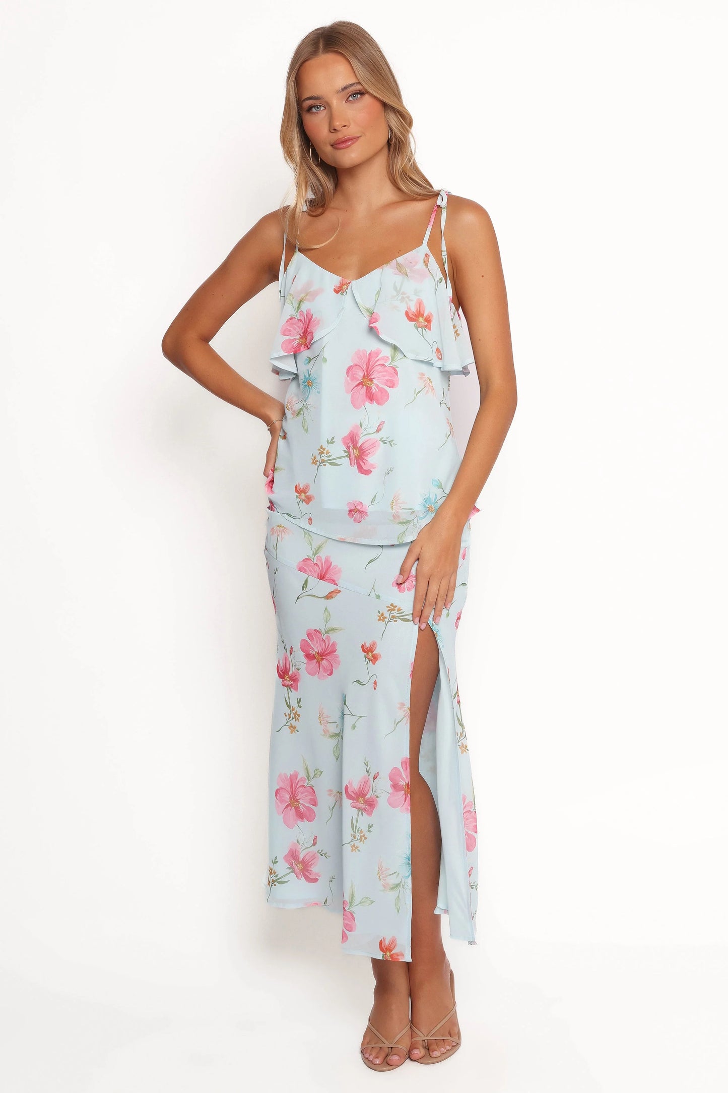 Valeria Skirt Set - Blue Floral