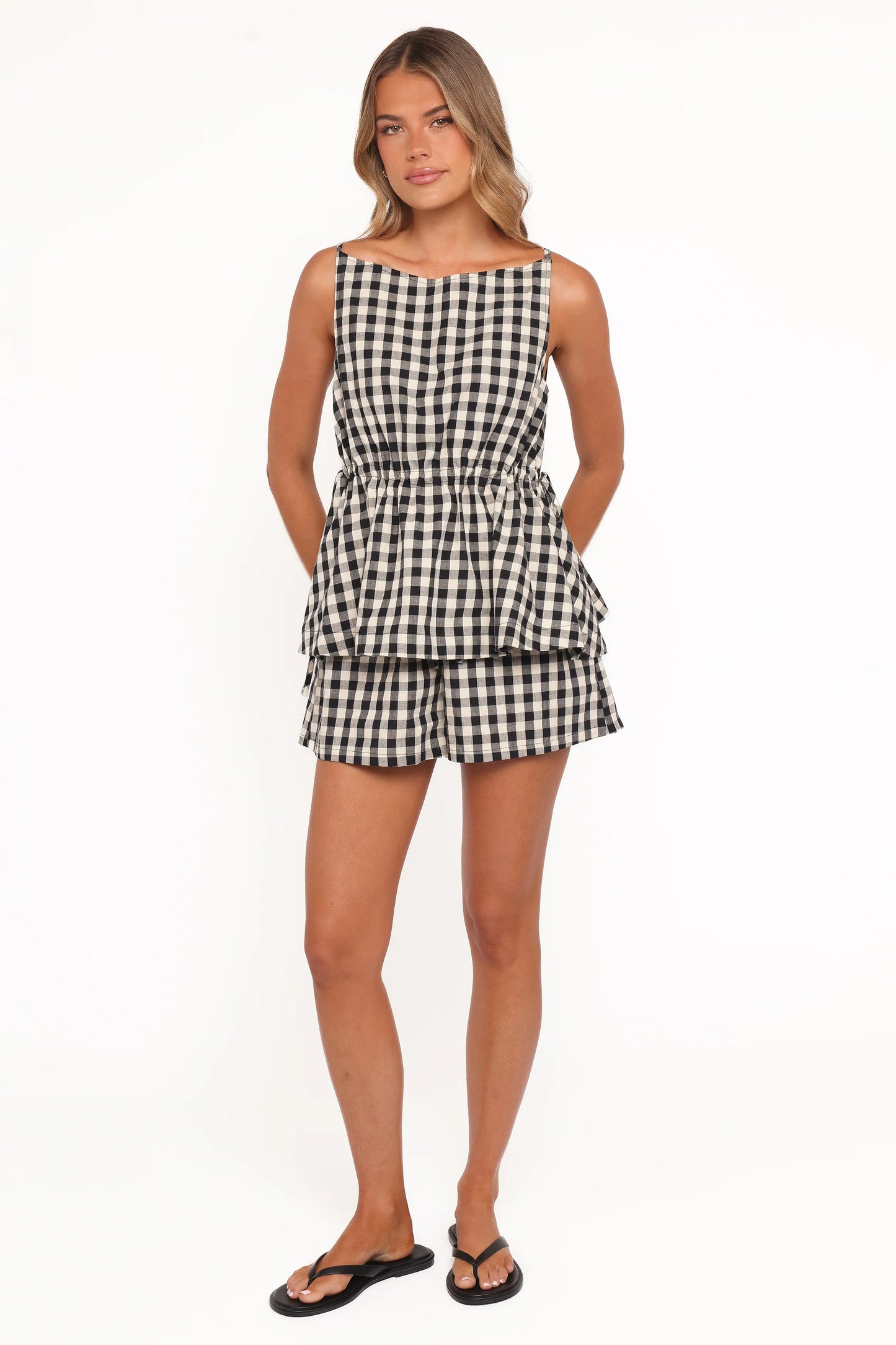 Rory Top - Black Gingham