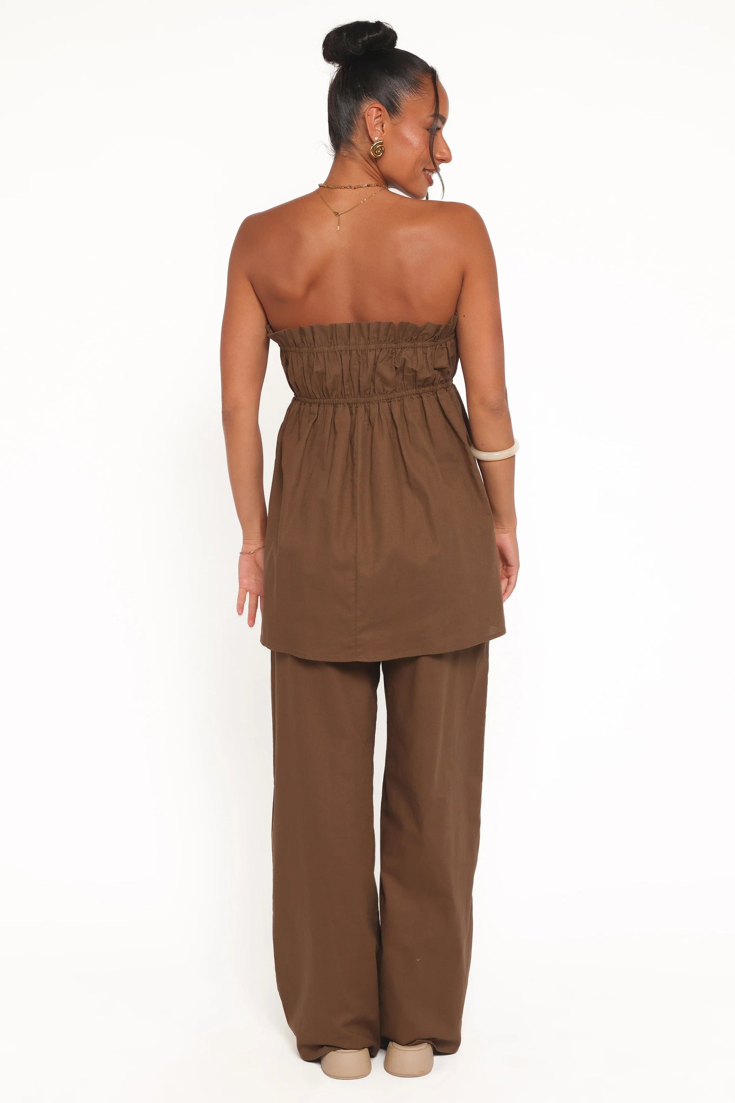 Ember Cotton Pants - Brown
