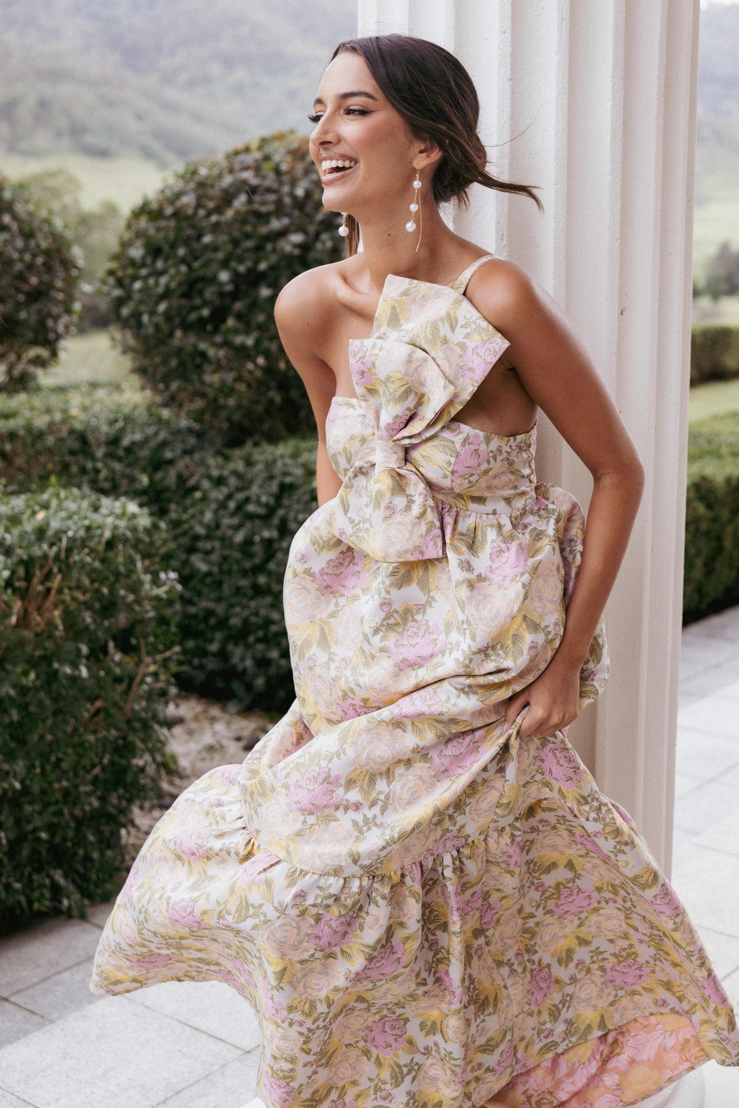 Betina Bow Front Maxi Dress - Multi Floral