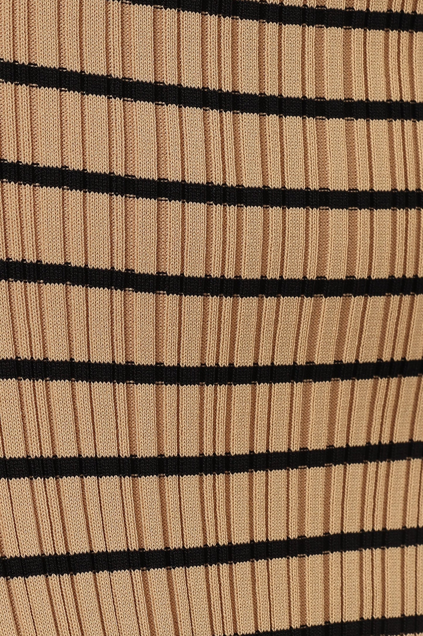 Henry Striped Midi Dress - Beige Black