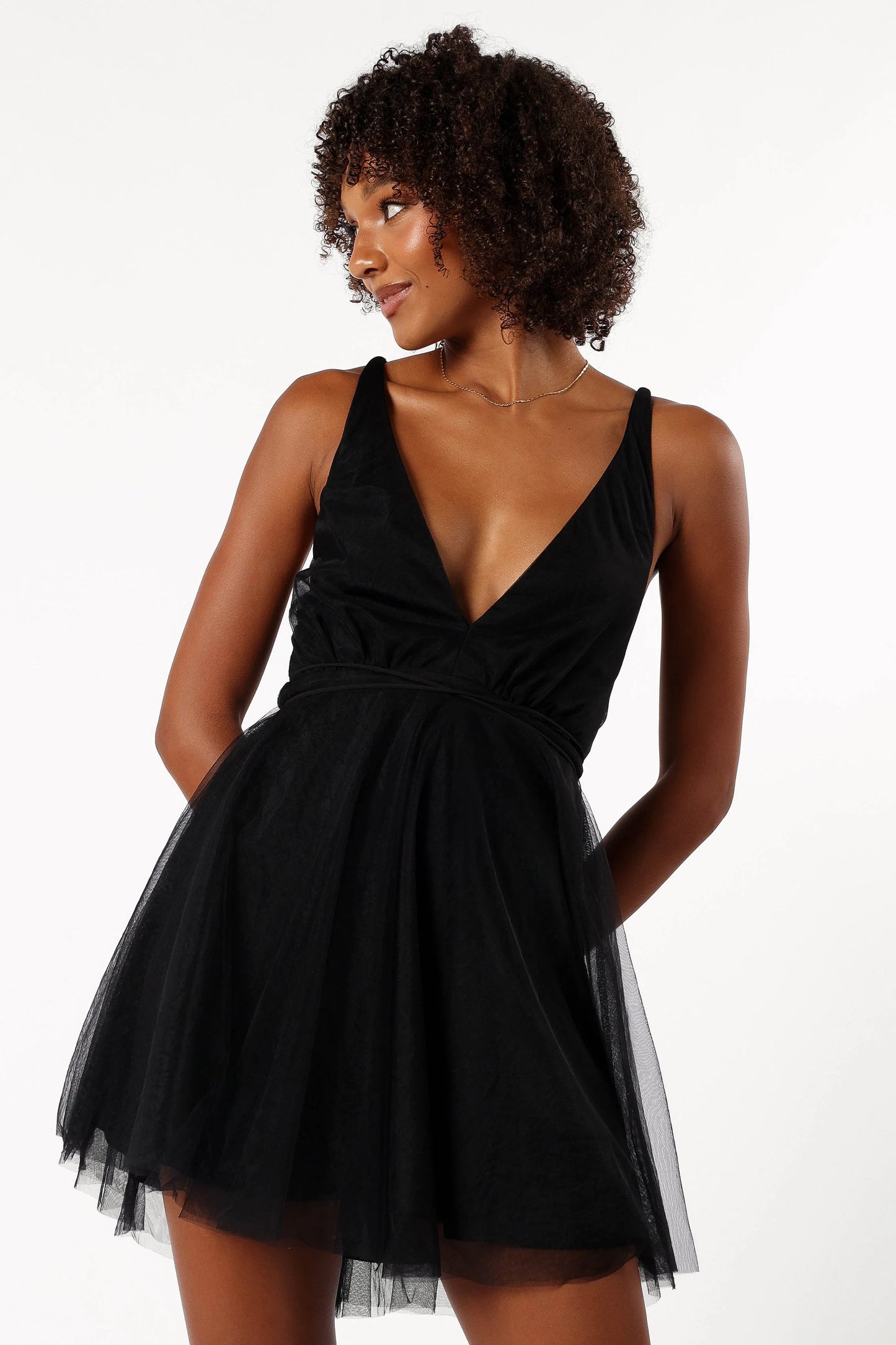 Arlowe Halterneck Mini Dress - Black