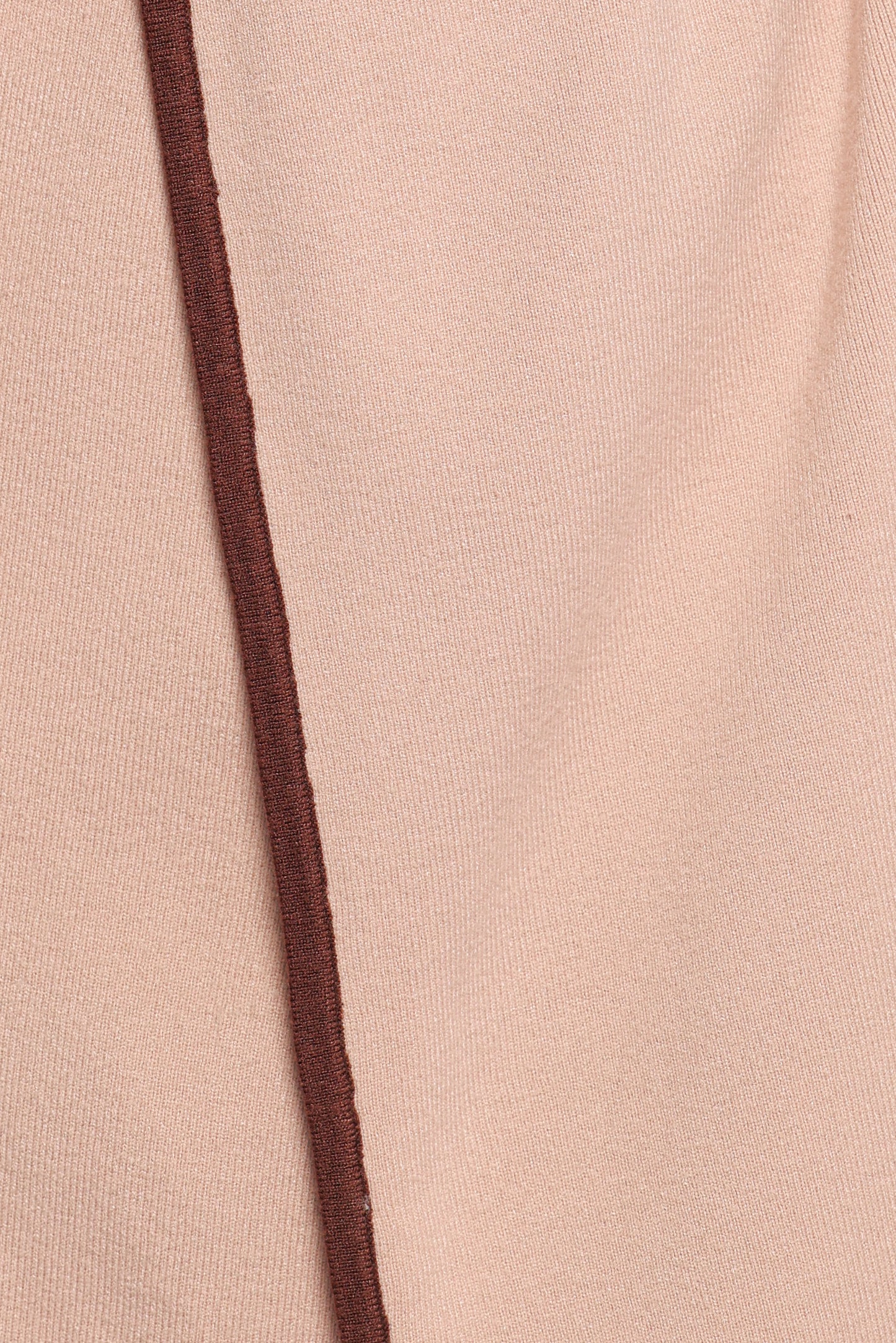 Vallis Contrast Trim Long Cardigan - Beige