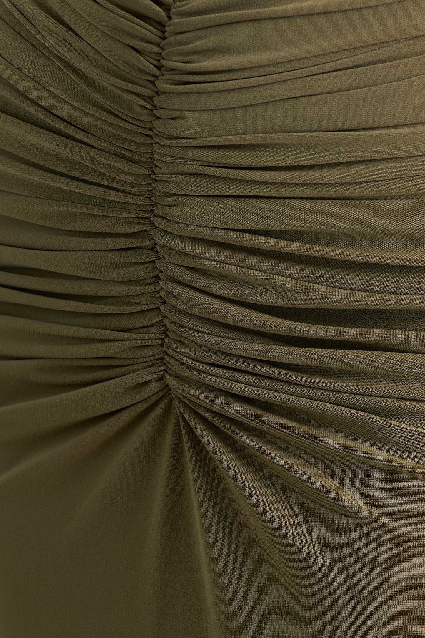 Premiere Olive Boat-Neck Maxi Dress With Cape-Sleeves And Open-Back