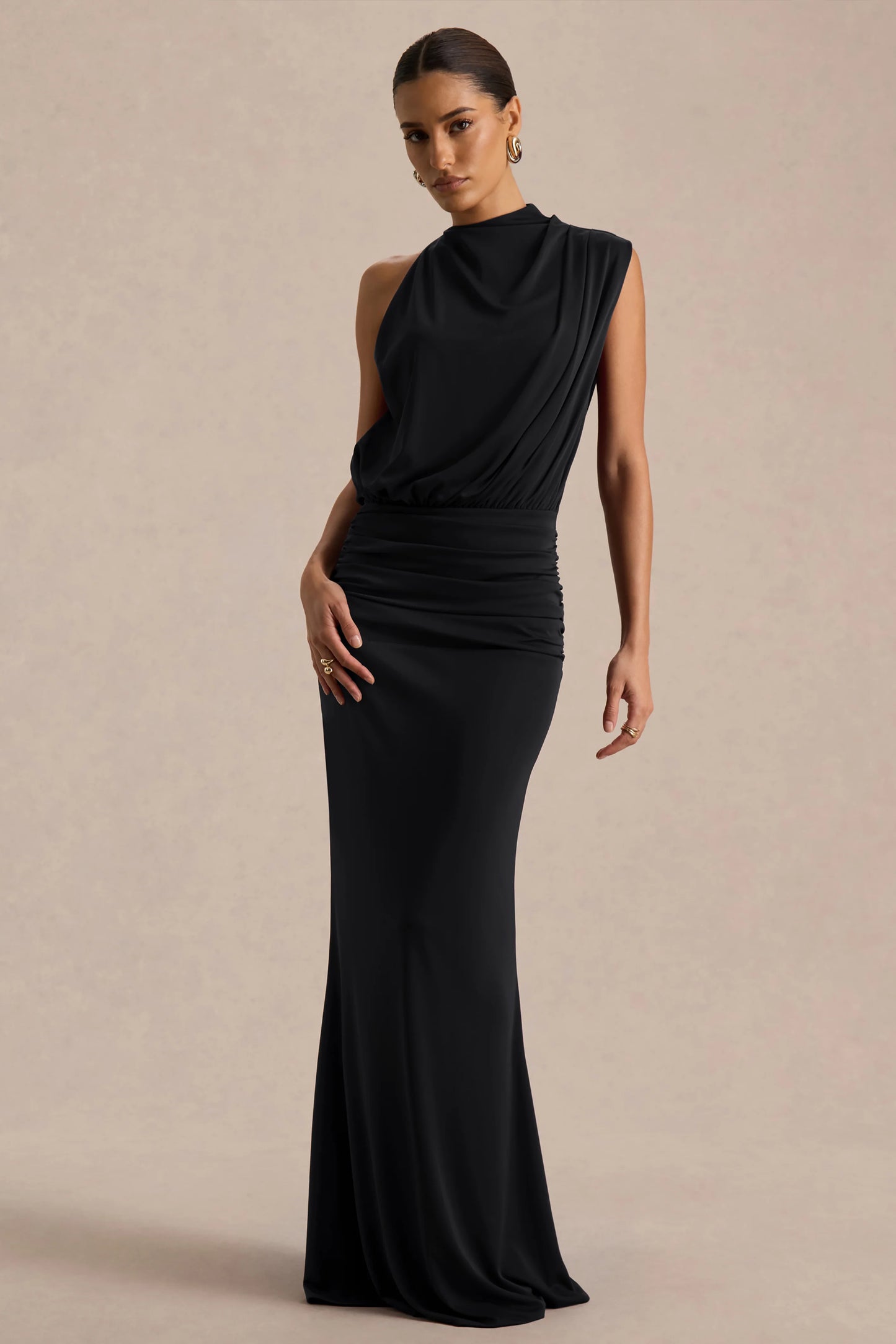 Umaira Black High-Neck Maxi Dress