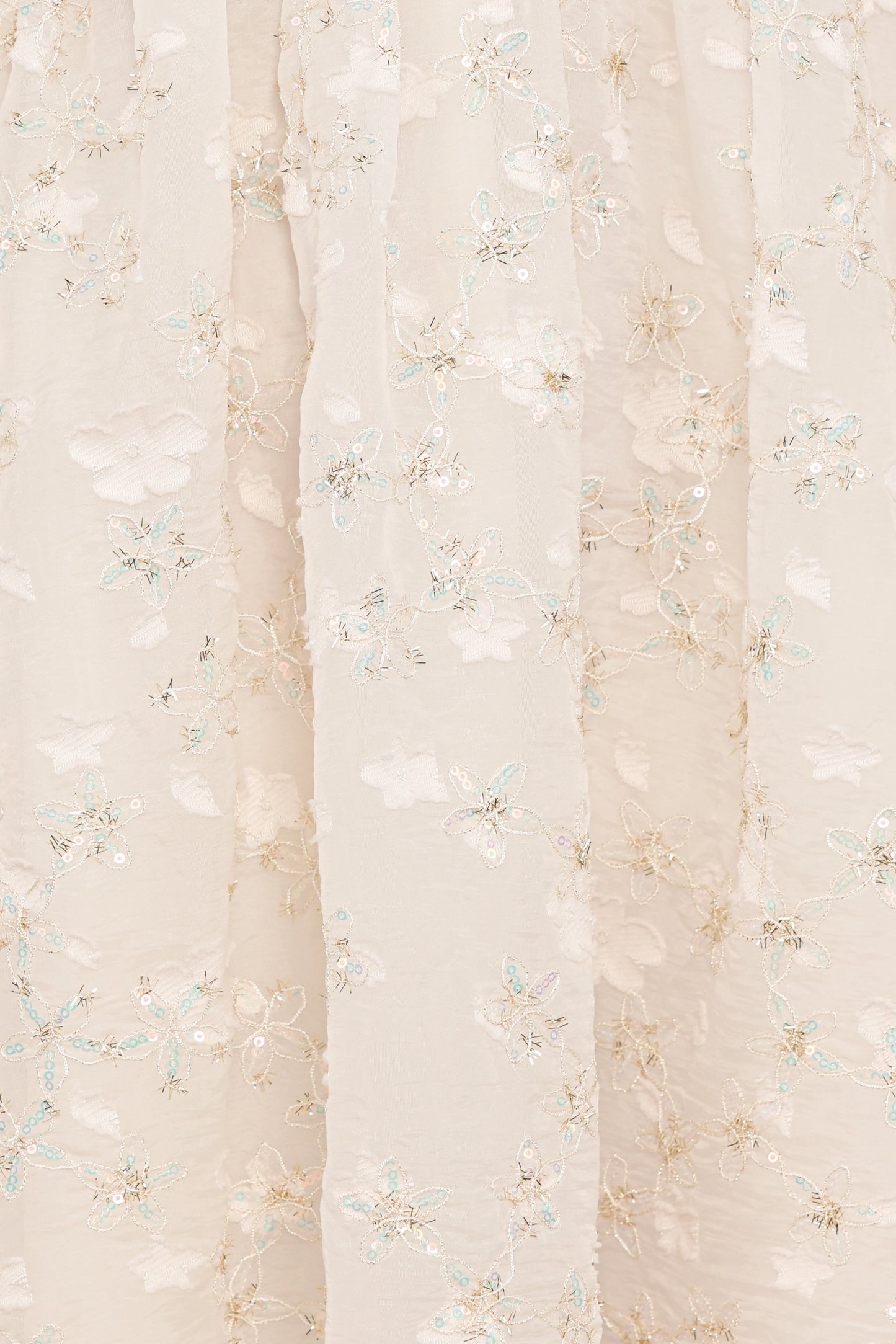 Lillan Mini Dress - Ivory Sequin