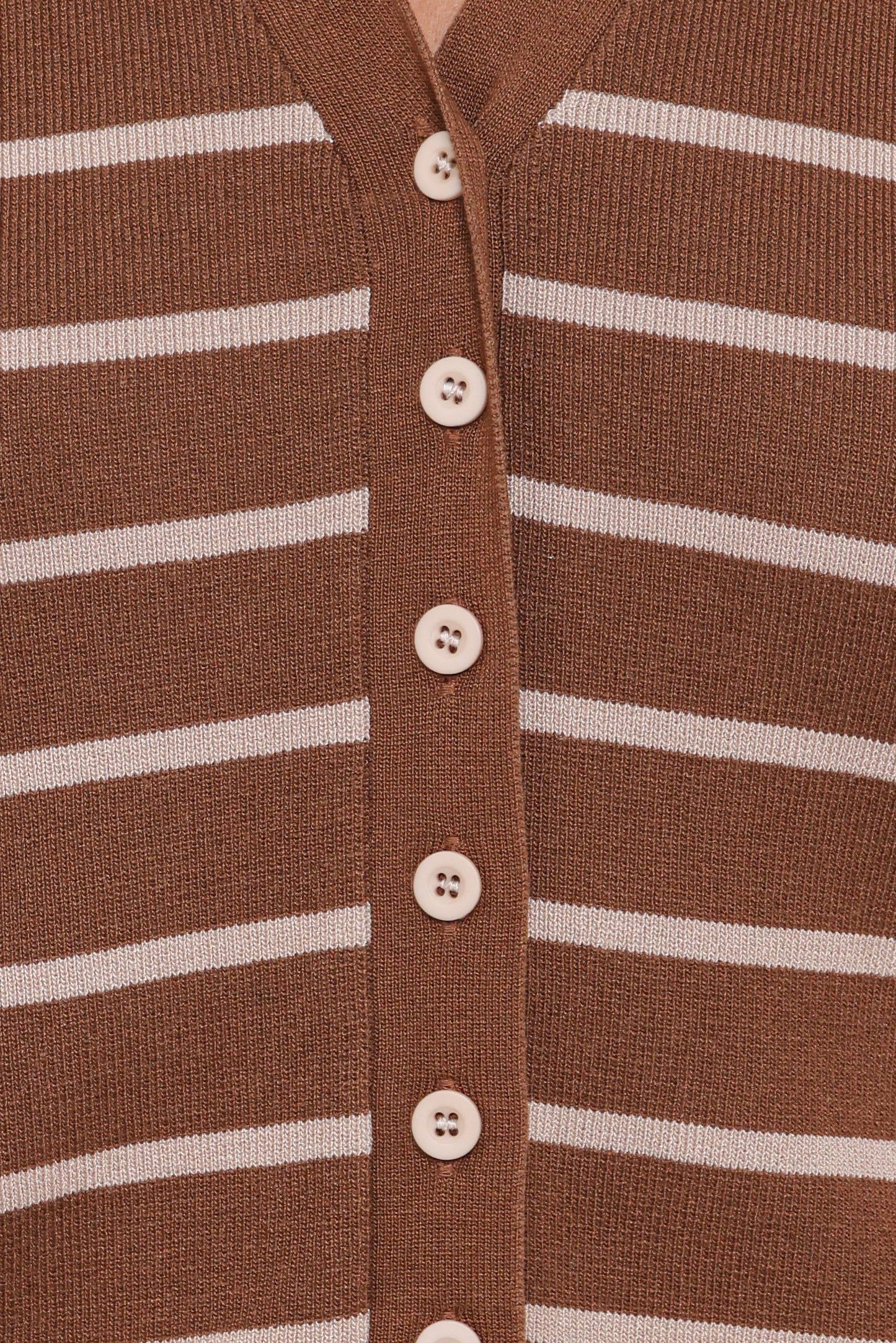 Juna Knitted Pant Set - Brown/Cream Stripe