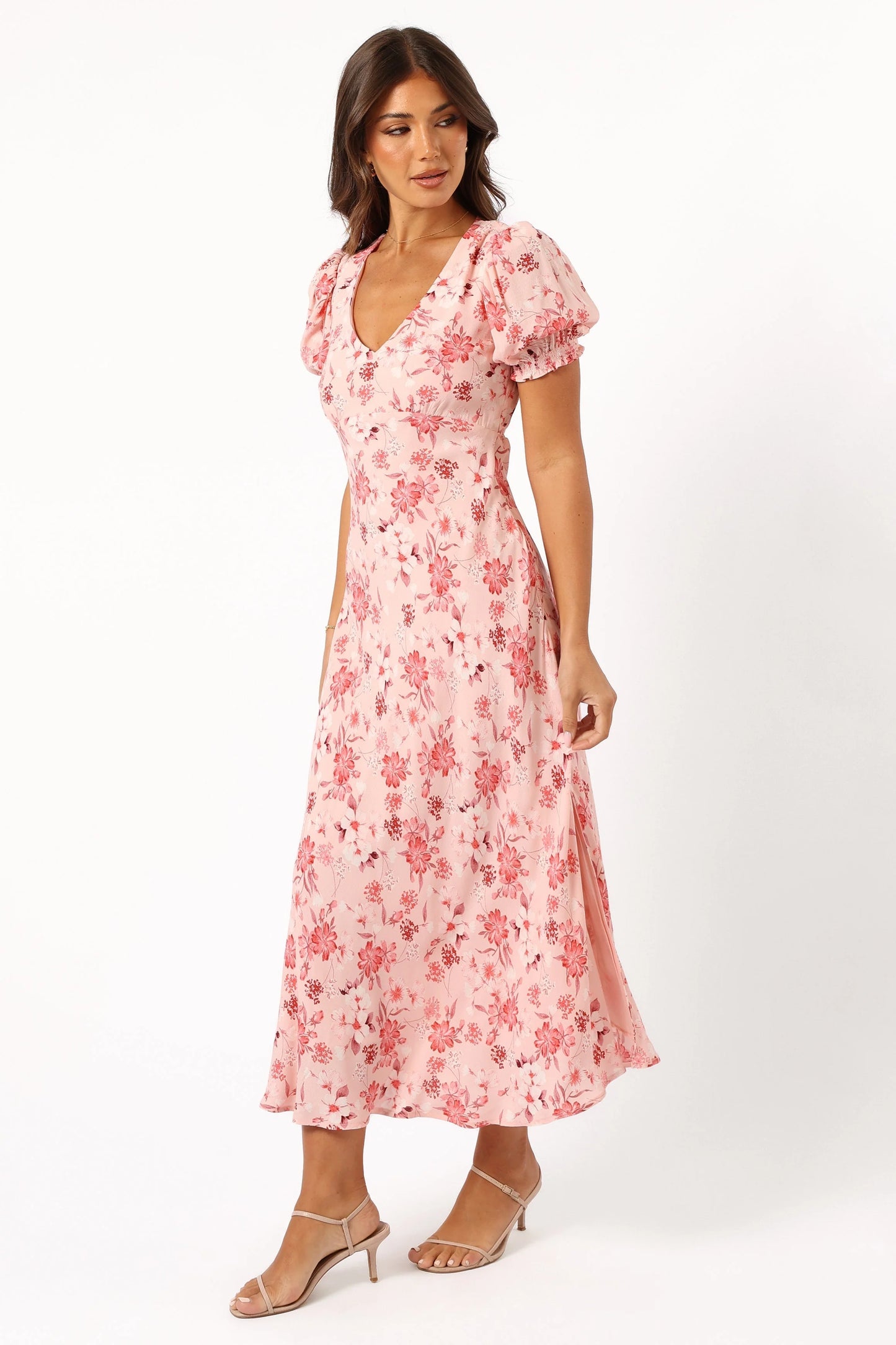 Sandra Midi Dress - Blushed Garden
