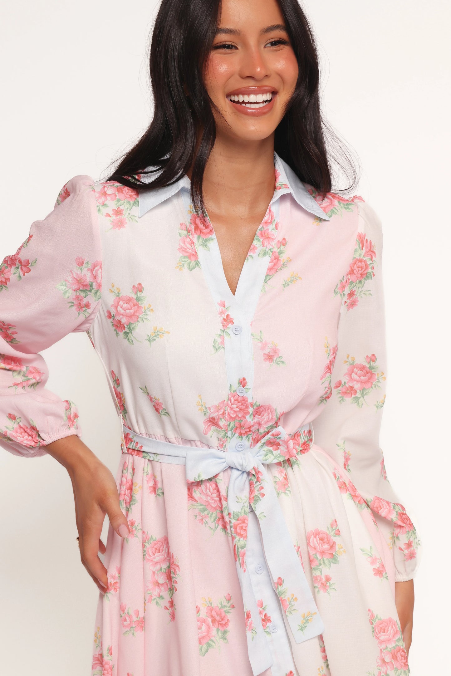 Juni Button Up Maxi Dress - Floral