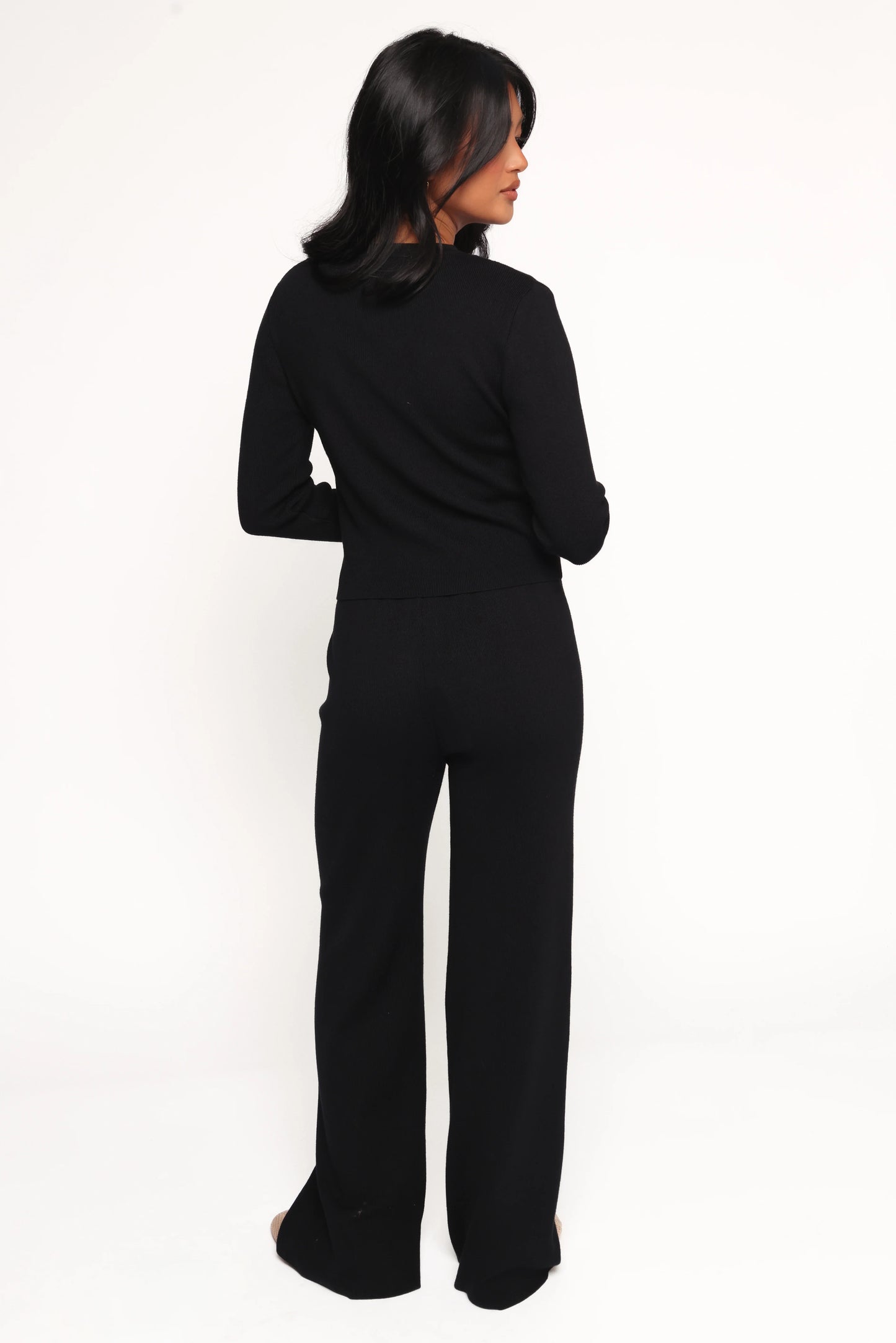Elliot Knitted Pant Set - Black