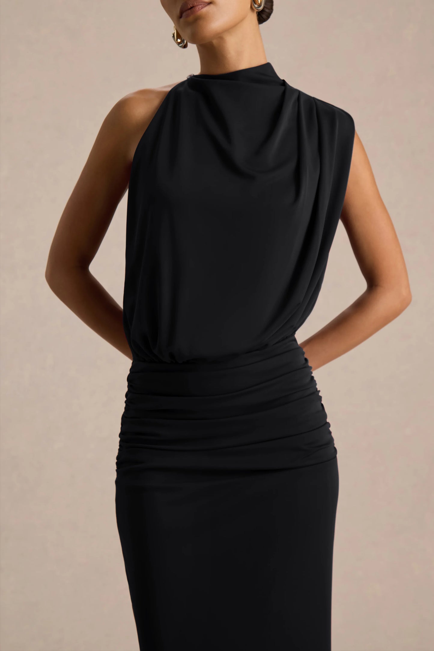 Umaira Black High-Neck Maxi Dress