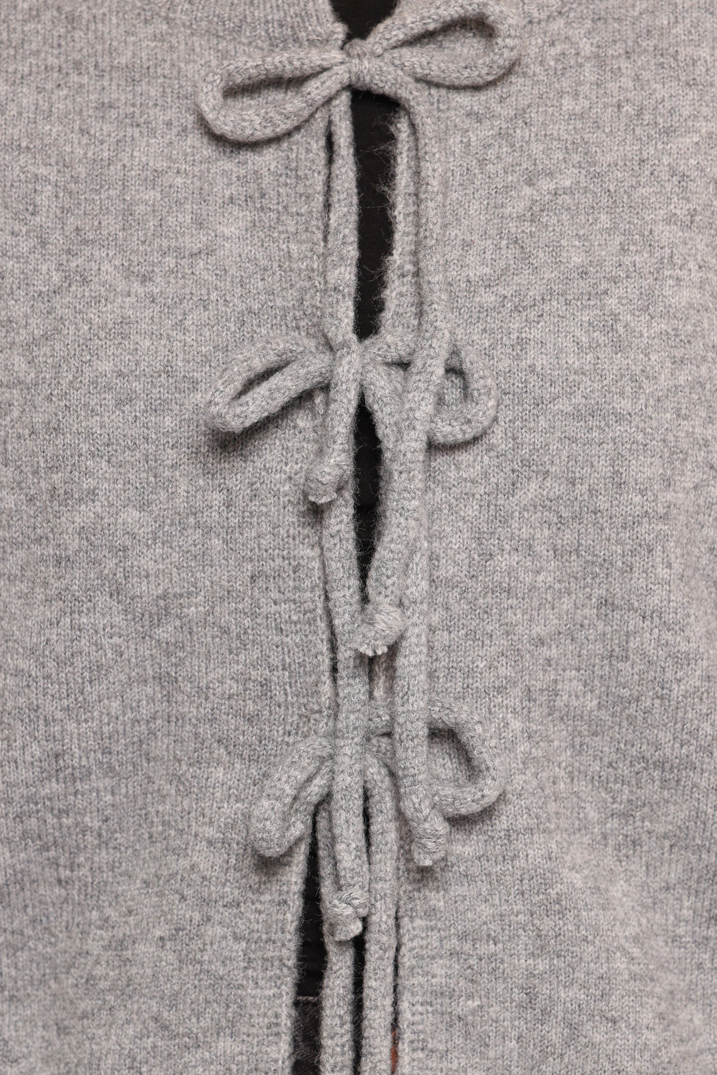 Neri Bow Tie Front Cardigan - Grey