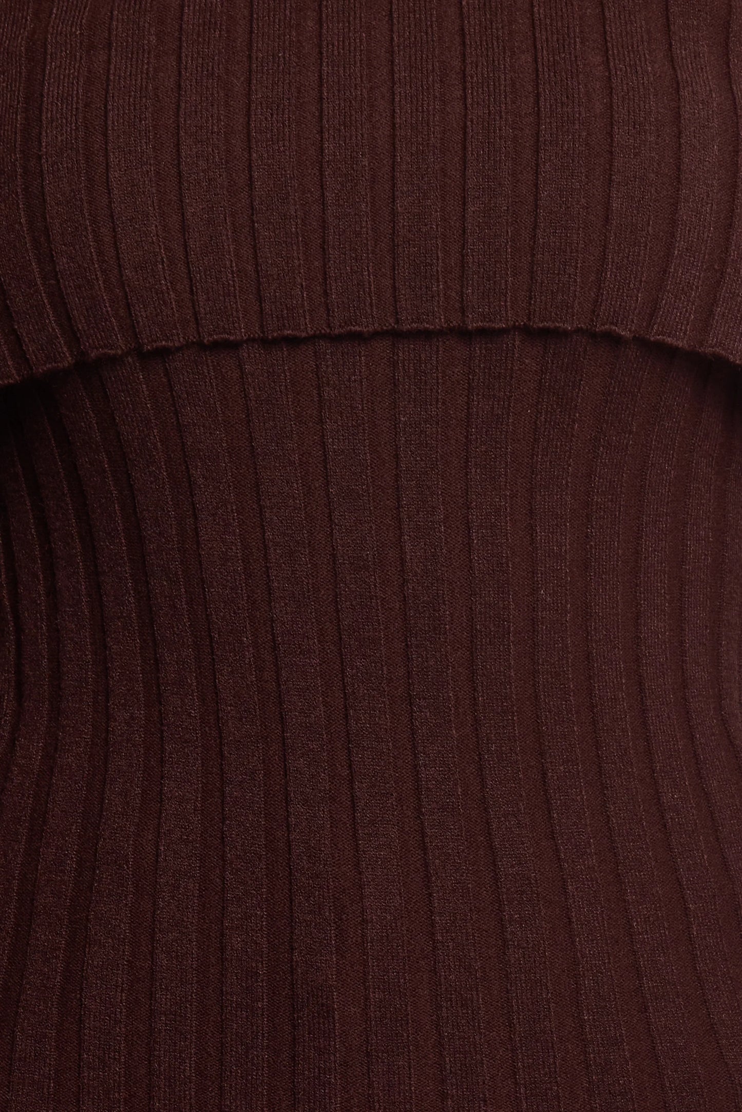 Inora Off Shoulder Knit Top - Chocolate