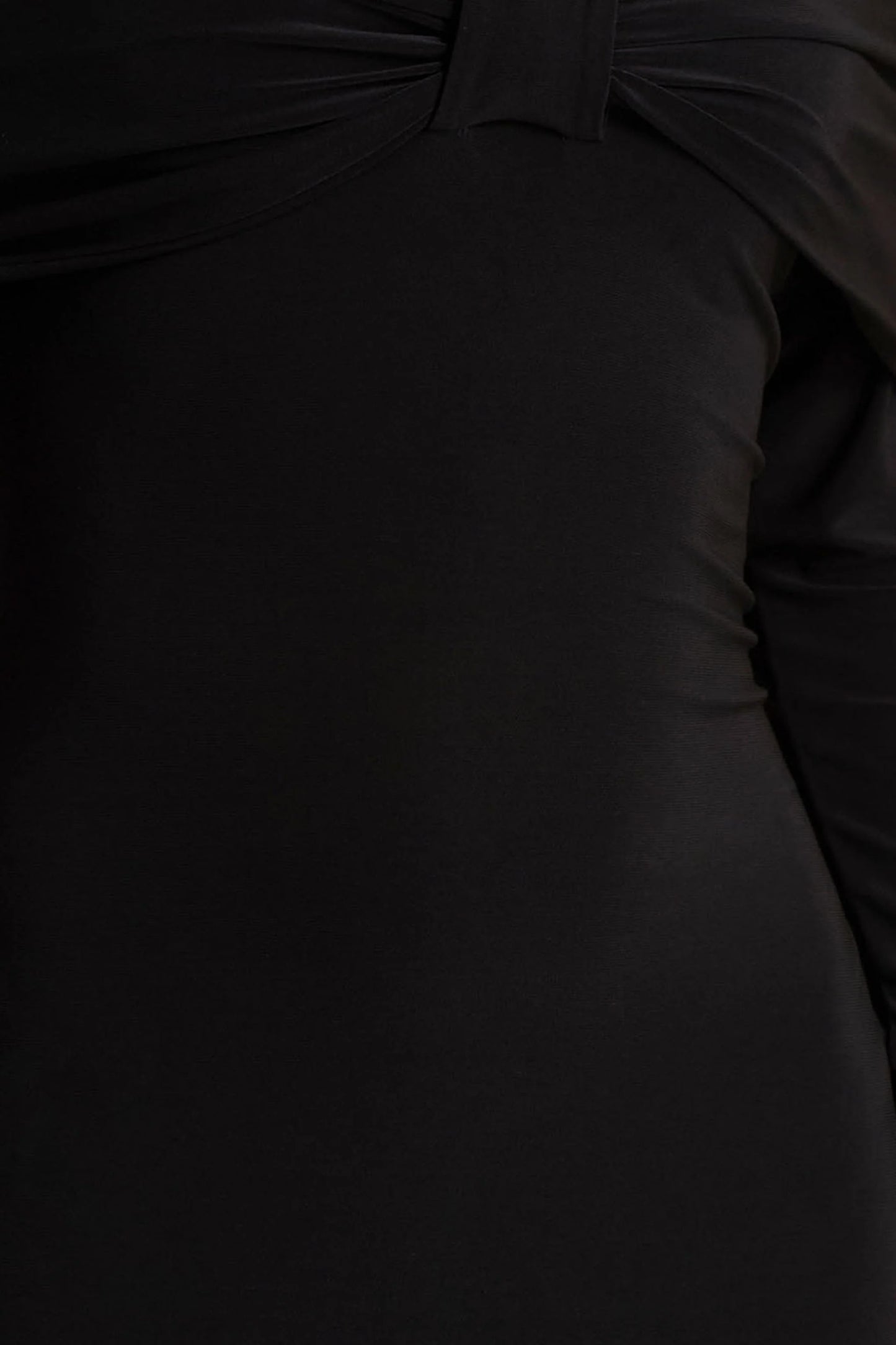 Spark Black Bardot-Neck Midi Dress With Bow Detail