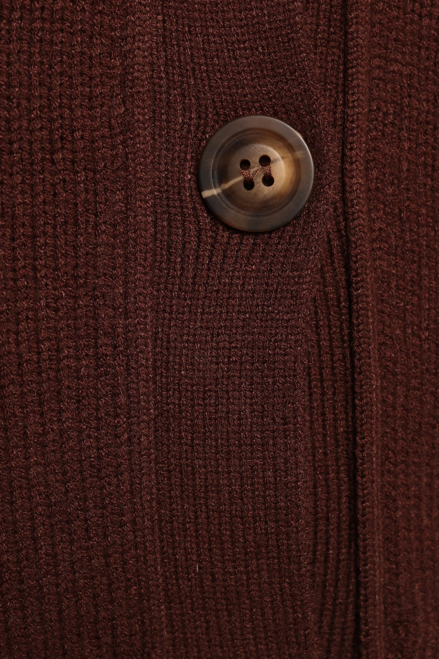 Eden Button Front Cardigan - Brown