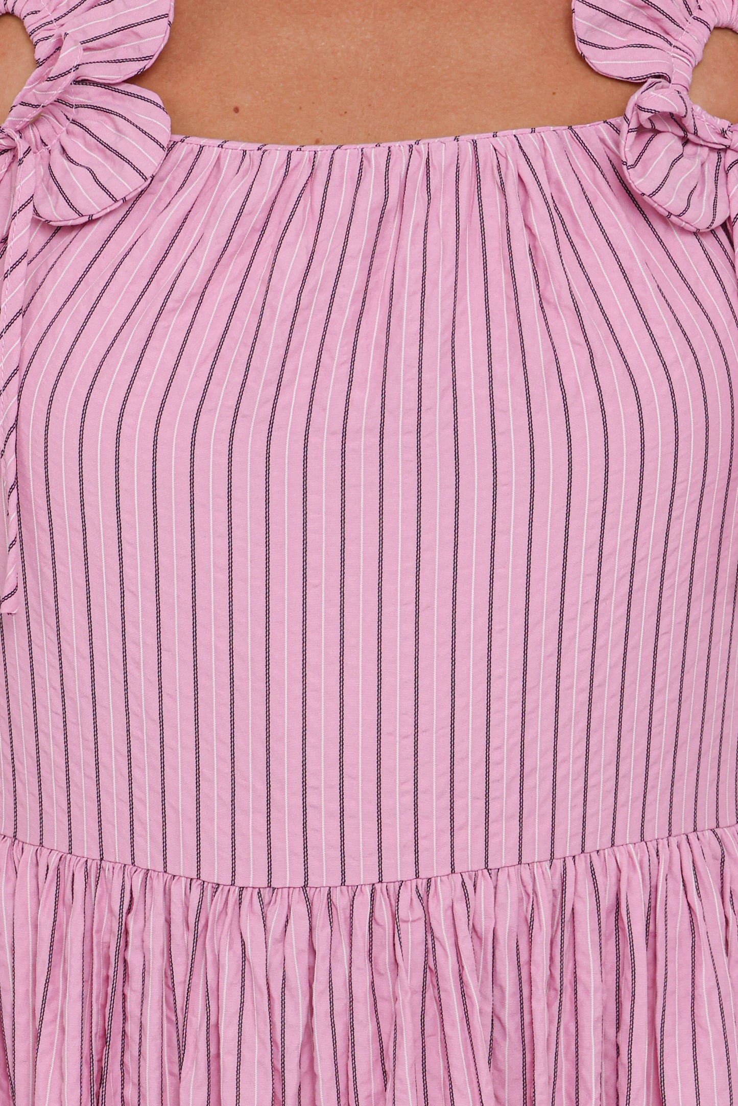 Alden Maxi Dress - Pink/White Stripe
