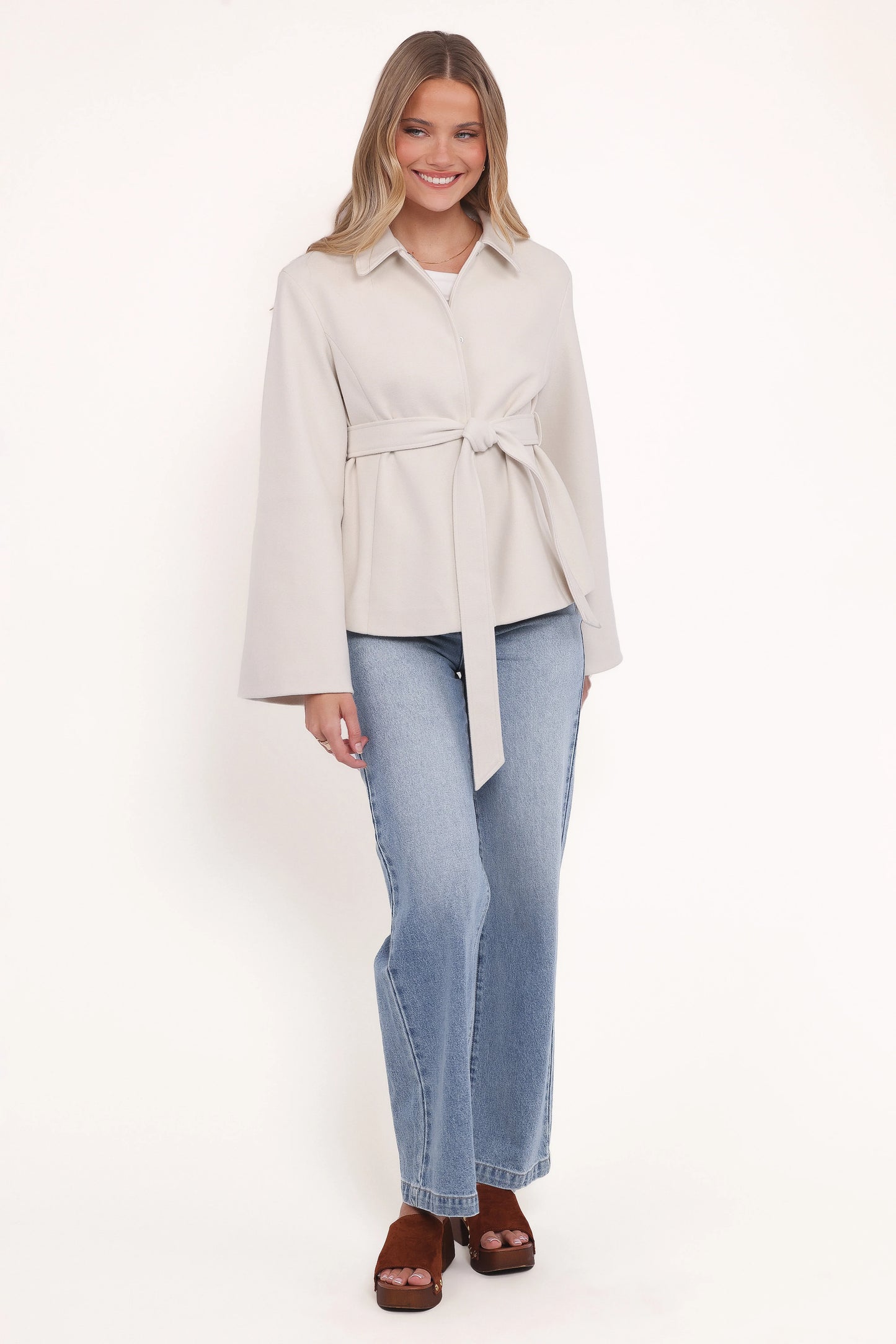 Halston Coat - Cream