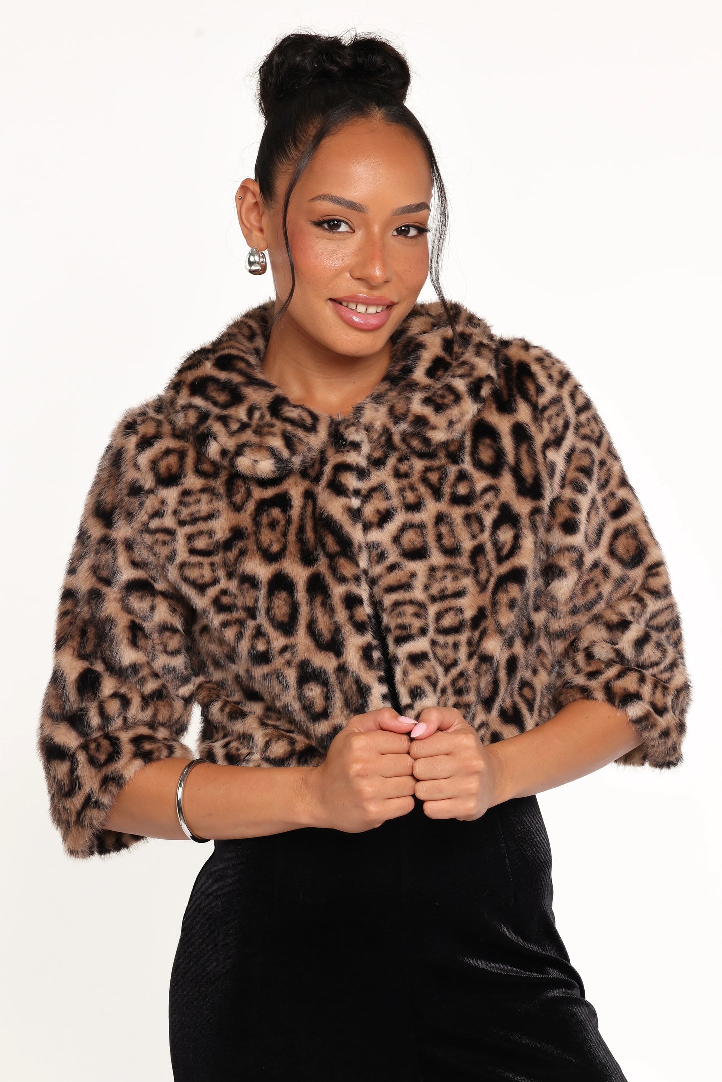 Florian Cropped Jacket - Leopard