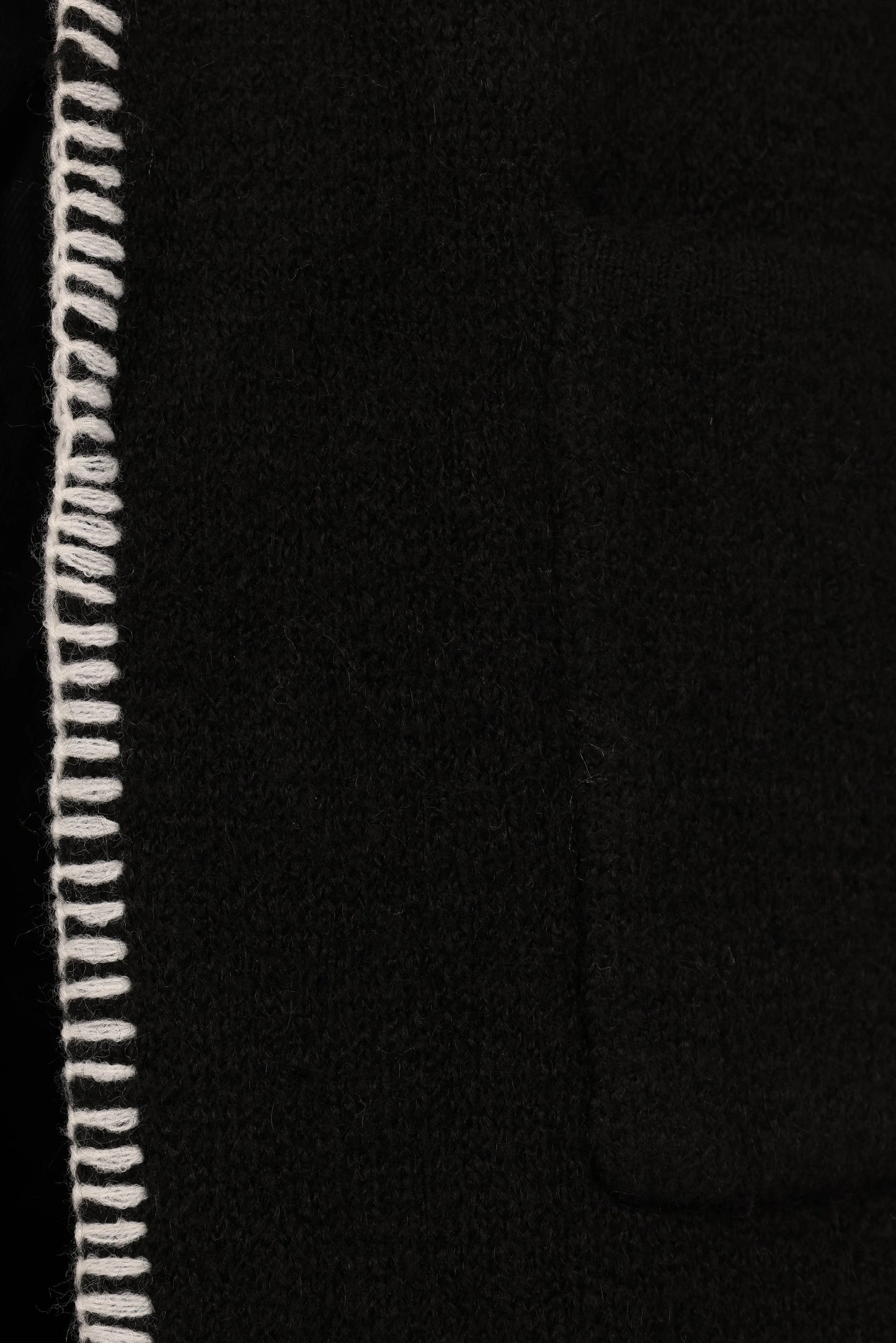 Oaklynn Contrast Stitch Coatigan - Black
