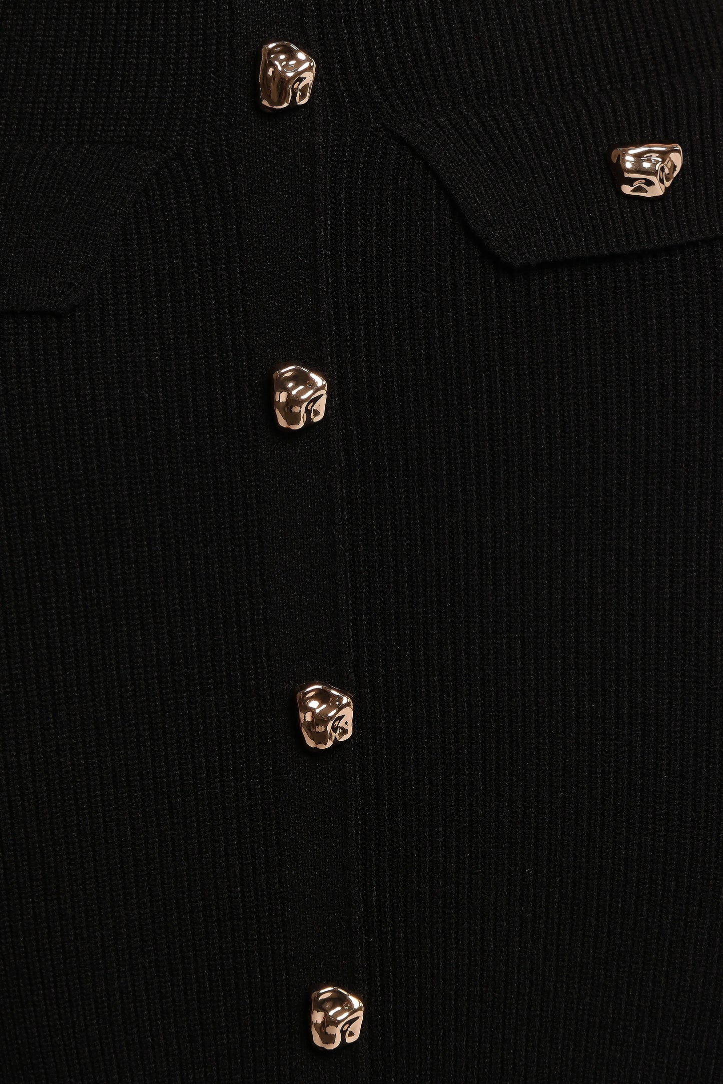 Aspen Button Up Knit Dress - Black