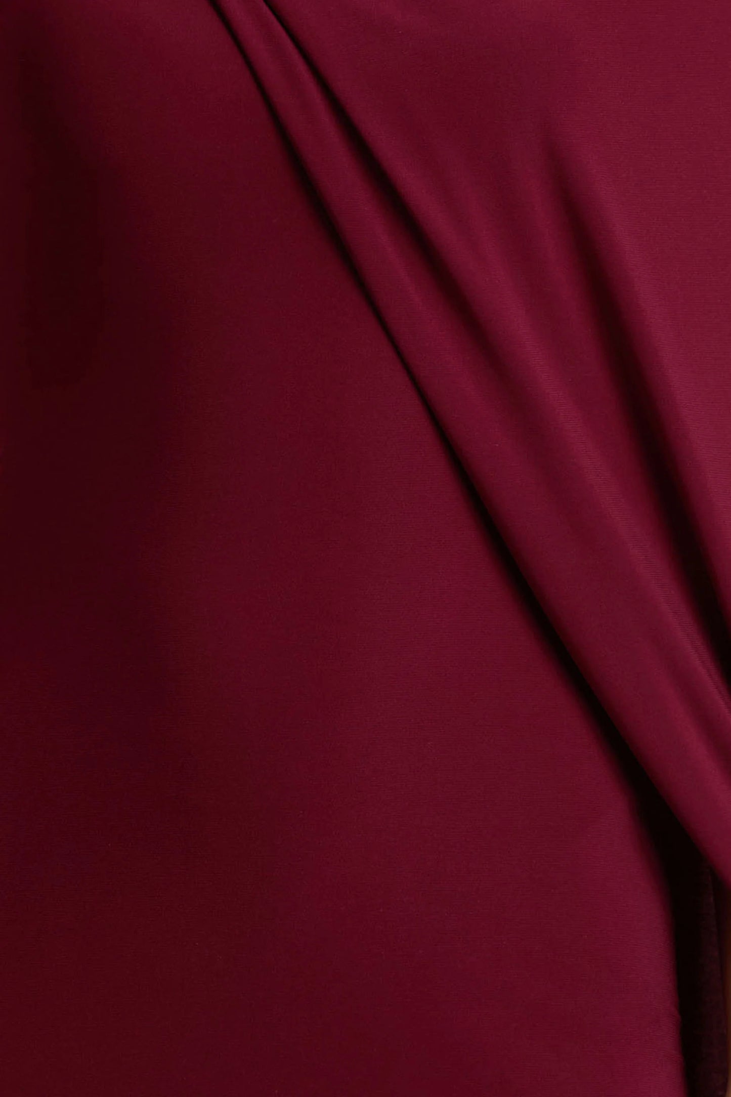 Cressida Burgundy Asymmetric-Neck Maxi Dress With Cape And Gold Detail