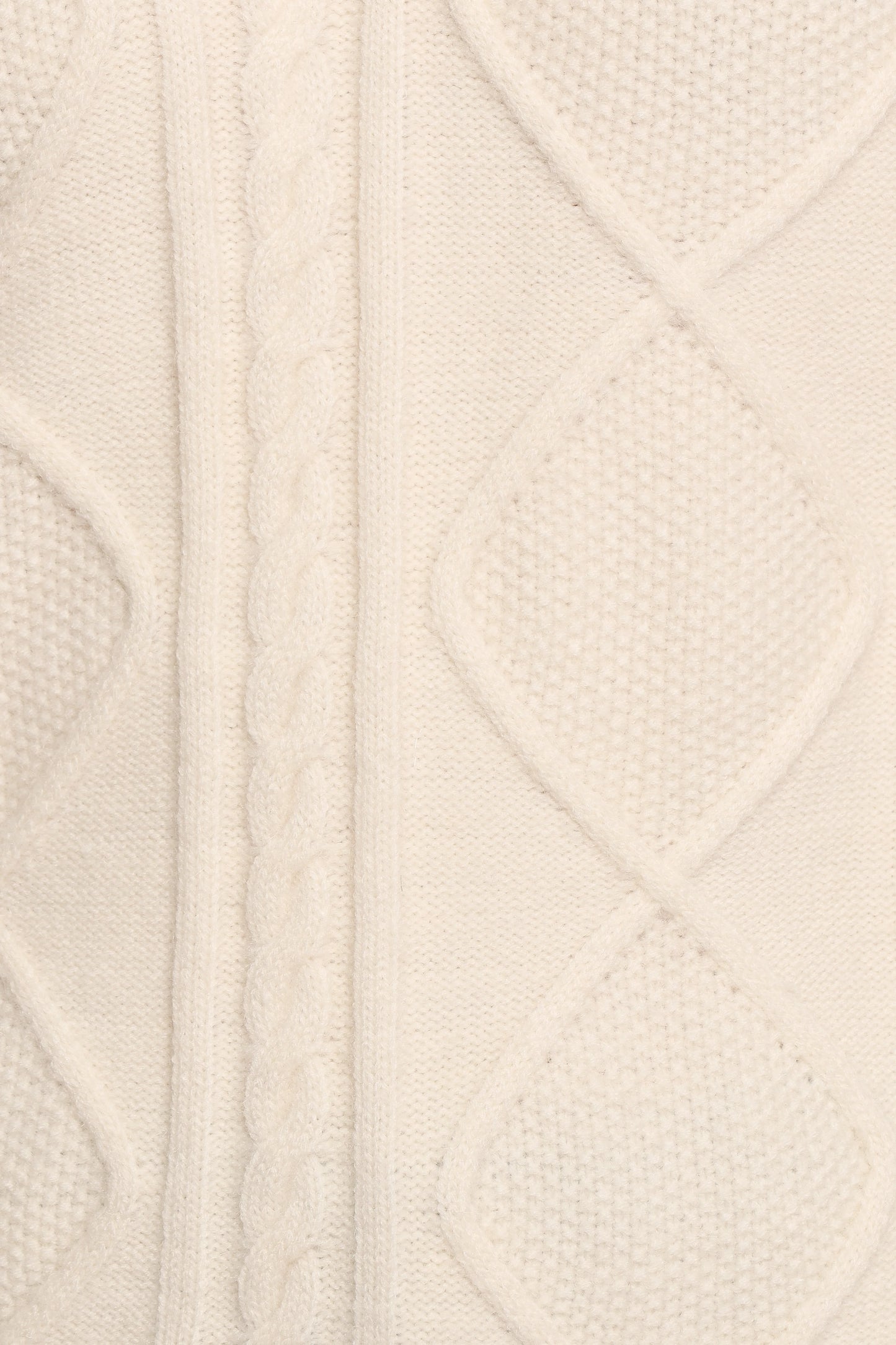 Robbie Collar Neck Cable Knit Sweater - Cream