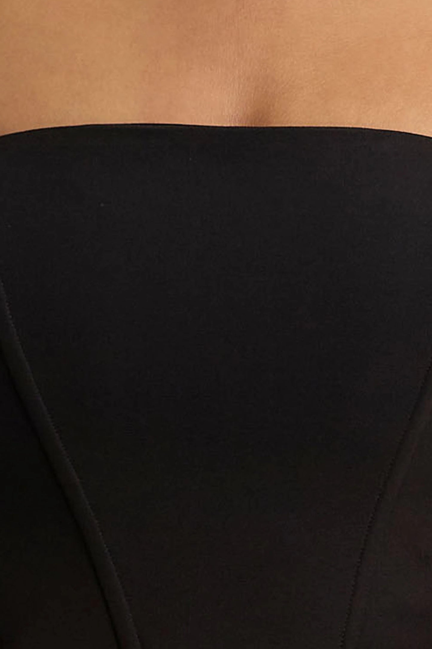 Panama Black Bardot Jumpsuit With Cream Puff Sleeves