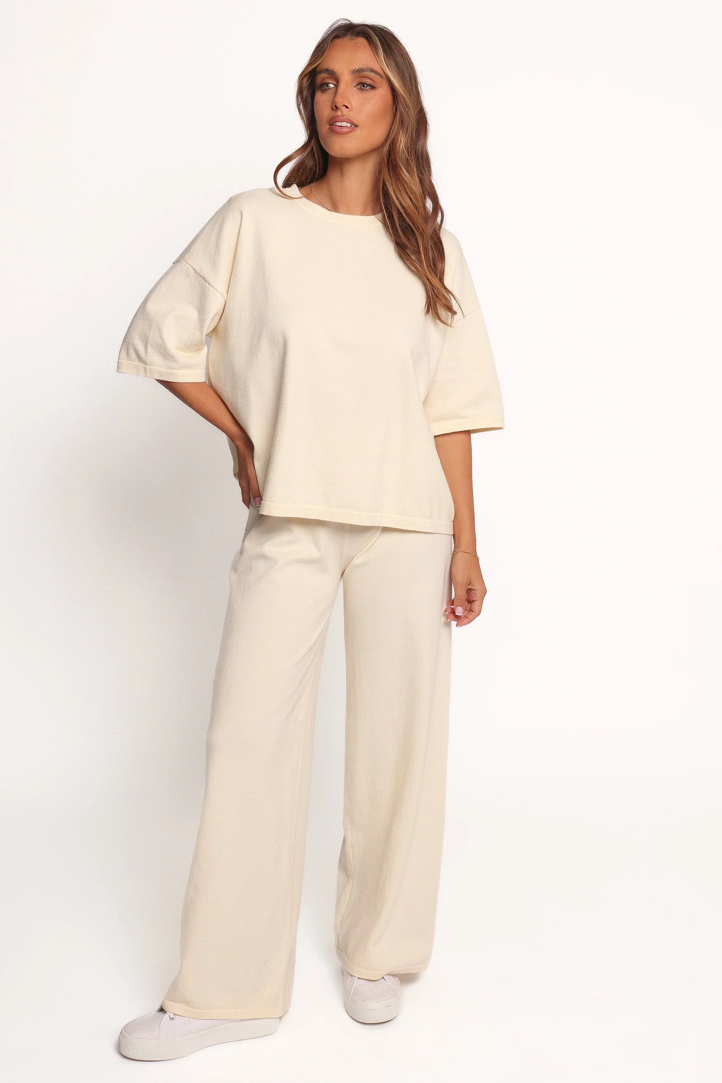 Ash Knitted T-Shirt - White