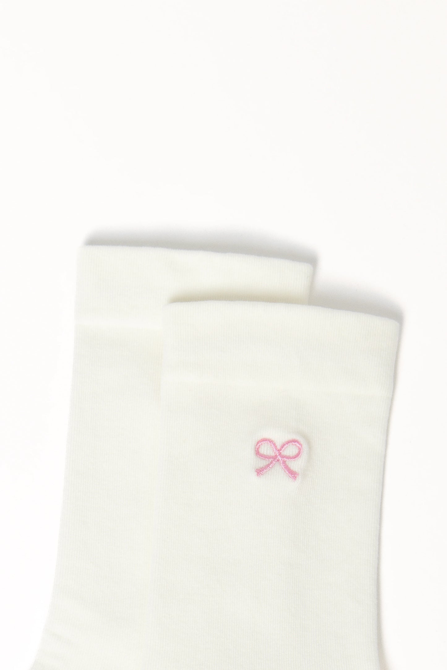 Elsie Bow Socks - White