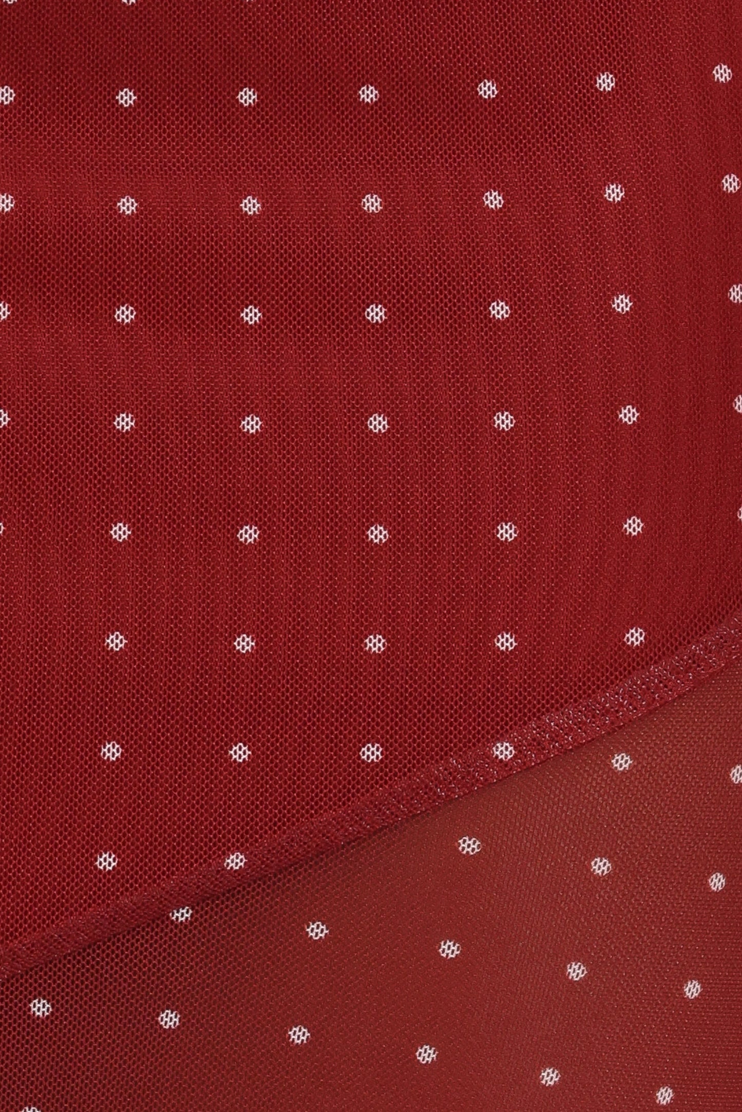 Hollie Mesh Skirt Set - Red Polka Dot