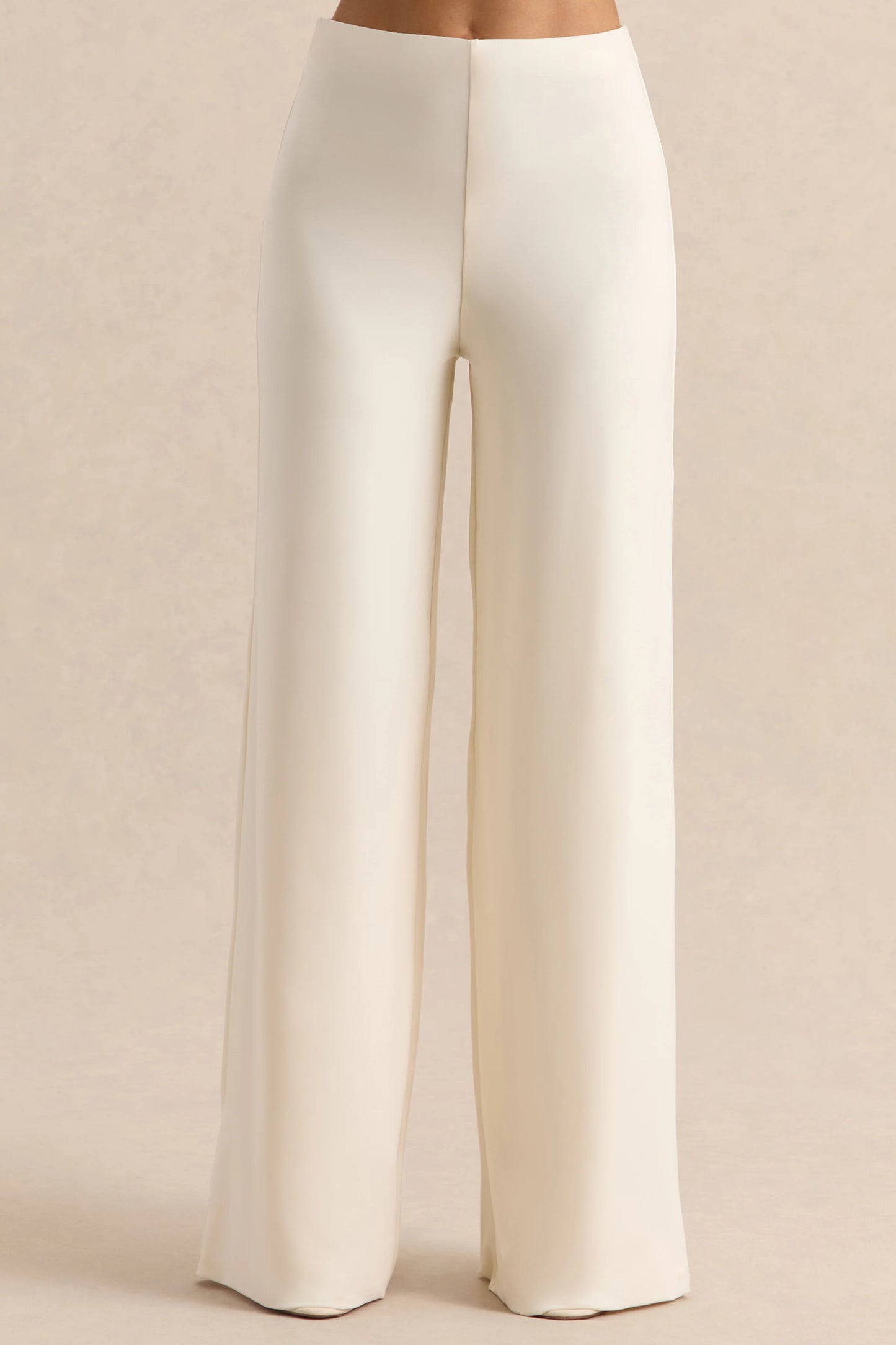 Safirra White Wide-Leg Trouser