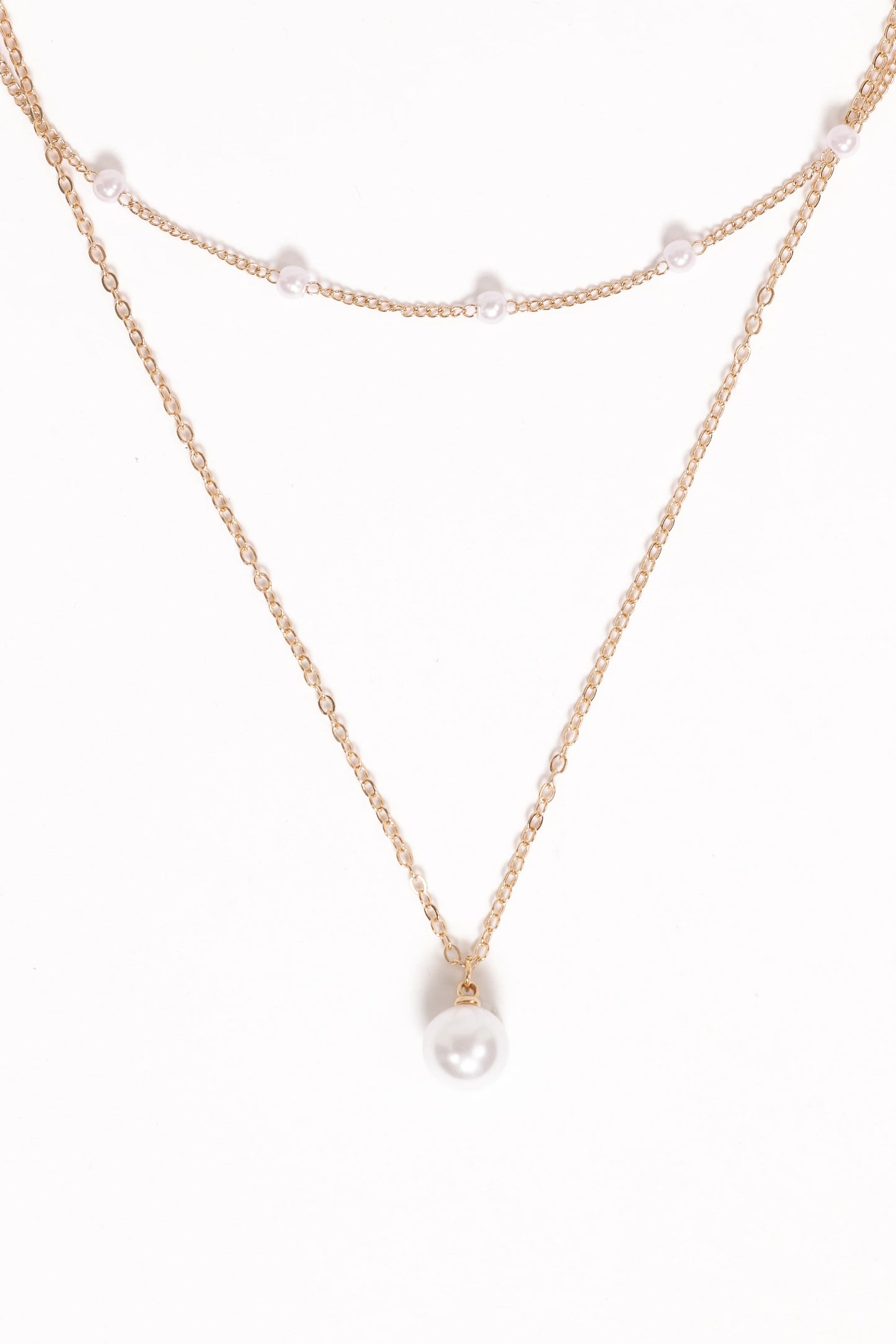 Corinna Necklace - Gold/Pearl