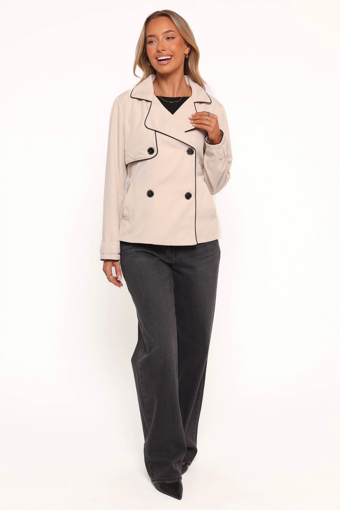 Franklin Cropped Trench - Ecru