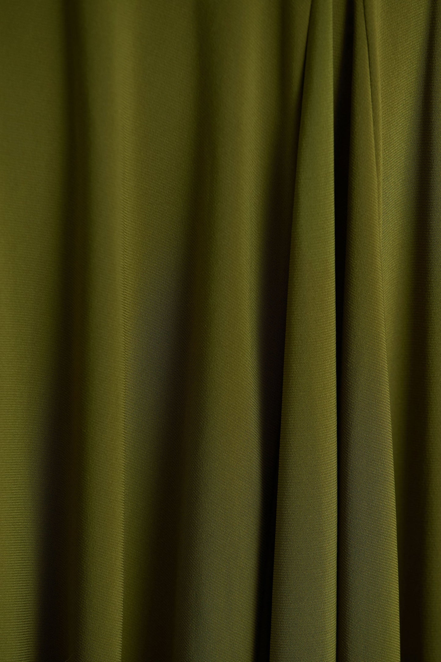 Alexia Green Asymmetric-Neck Maxi Dress With Gold-Details