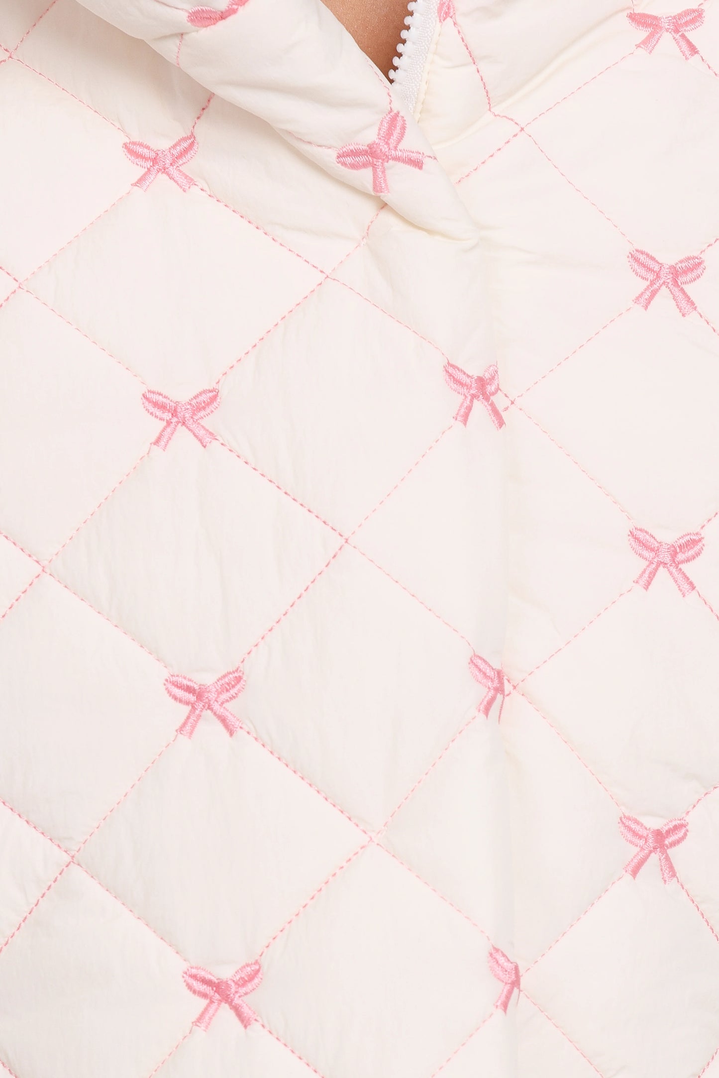Adi Quilted Jacket - Pink Bow
