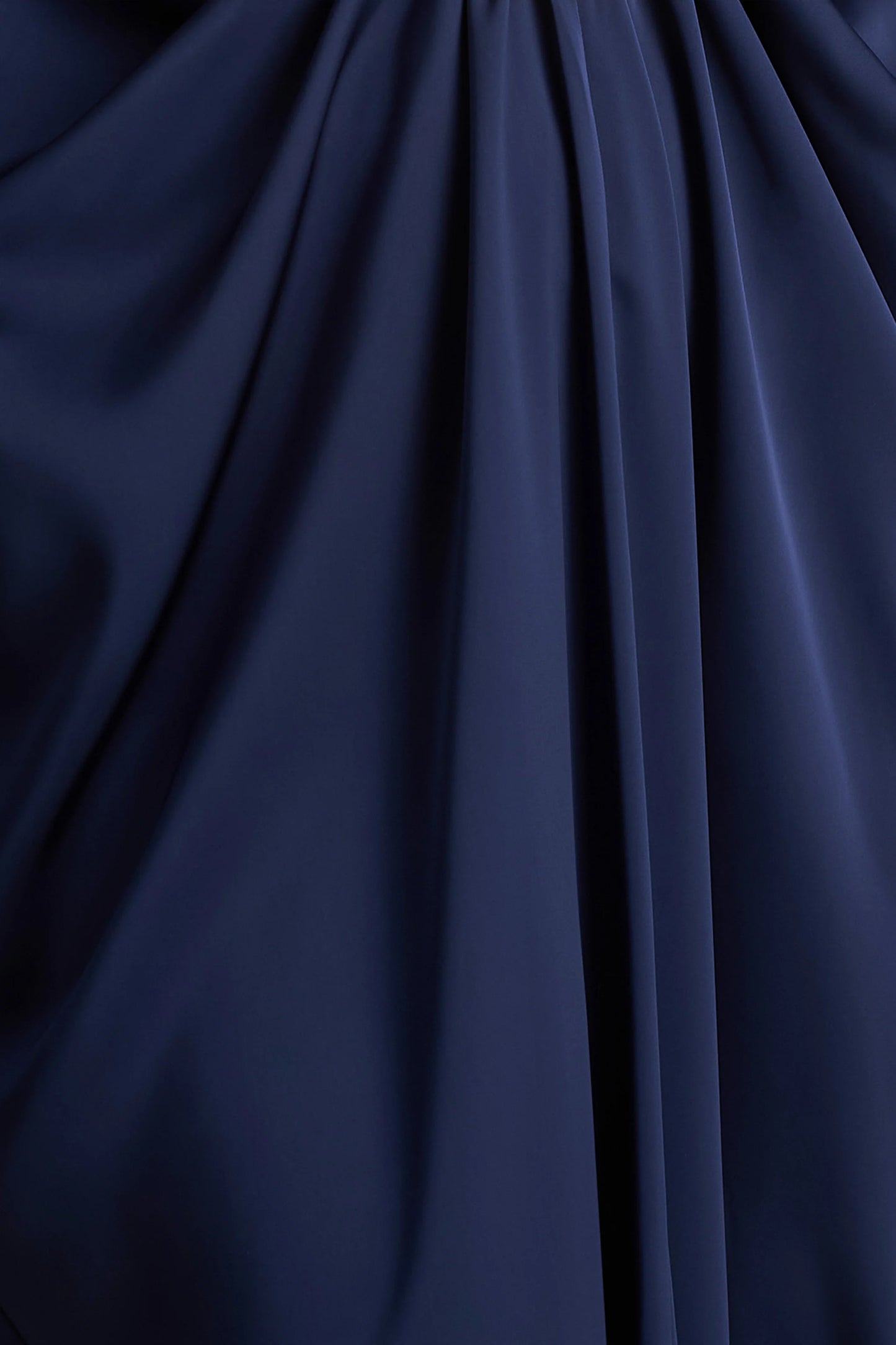 Tina Navy Satin Plunge-Neck Embellished Maxi Dress