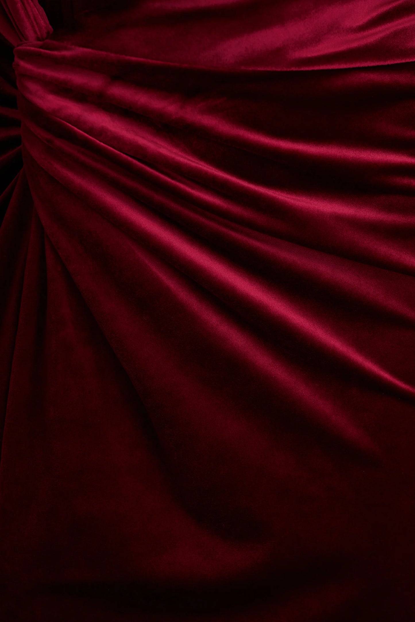 Fay Berry Velvet Corset Style Knot Maxi Dress