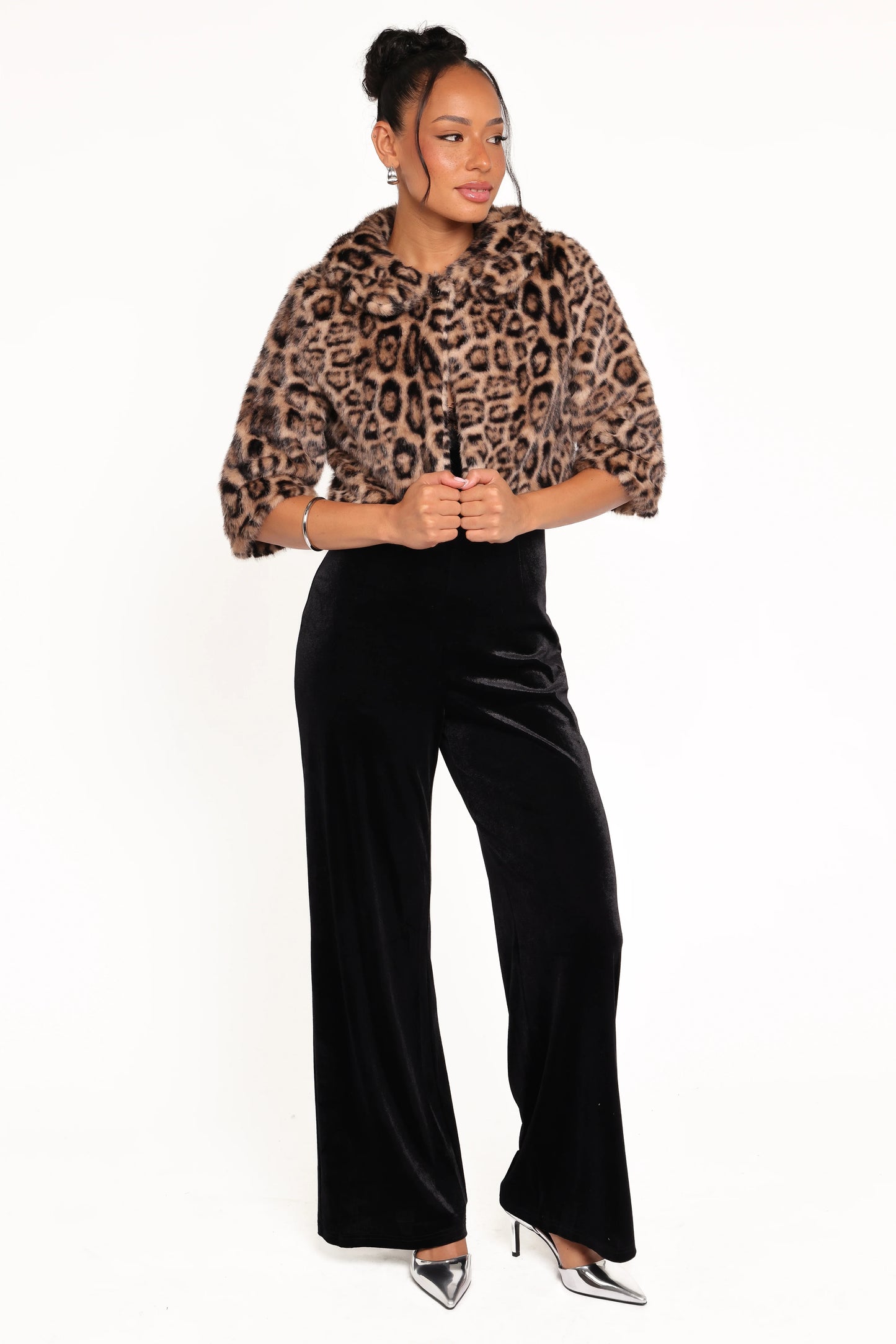Florian Cropped Jacket - Leopard
