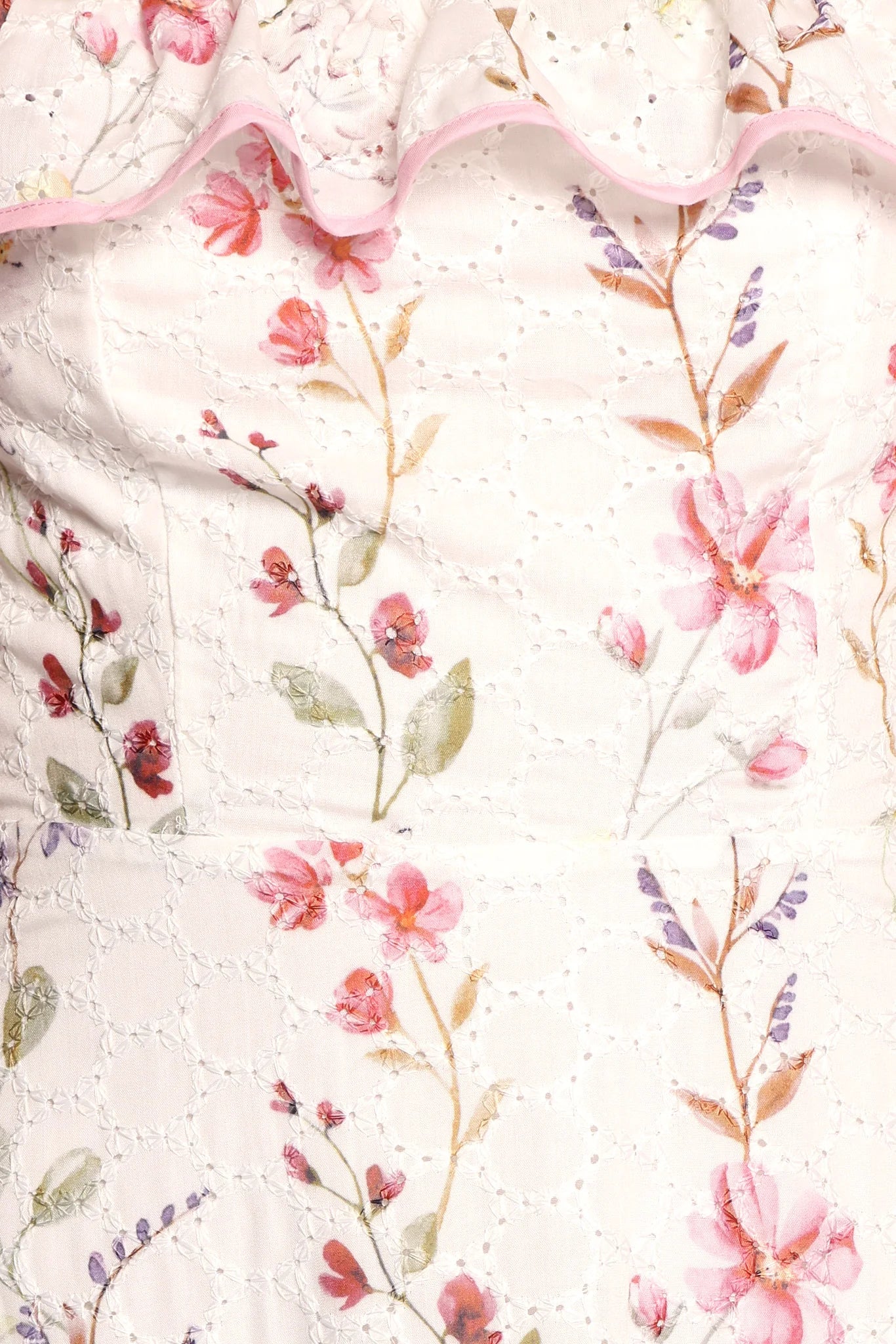 Lucille Maxi Dress - White Floral
