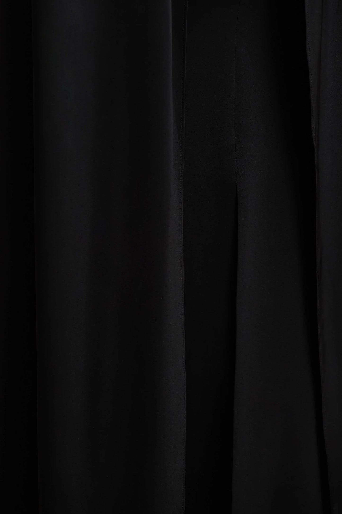 Wren Black Satin Sweetheart-Neck Maxi Dress With Cape Sleeves