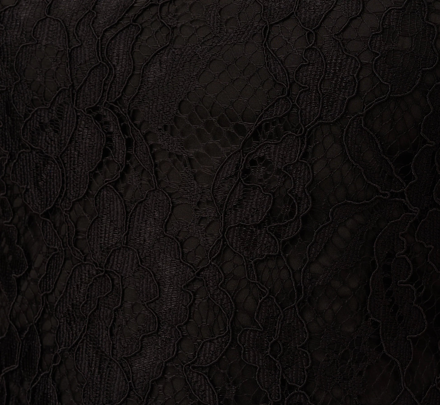 Floral Lace And Feather Trimmed Short Sheath Cocktail Dress In Black