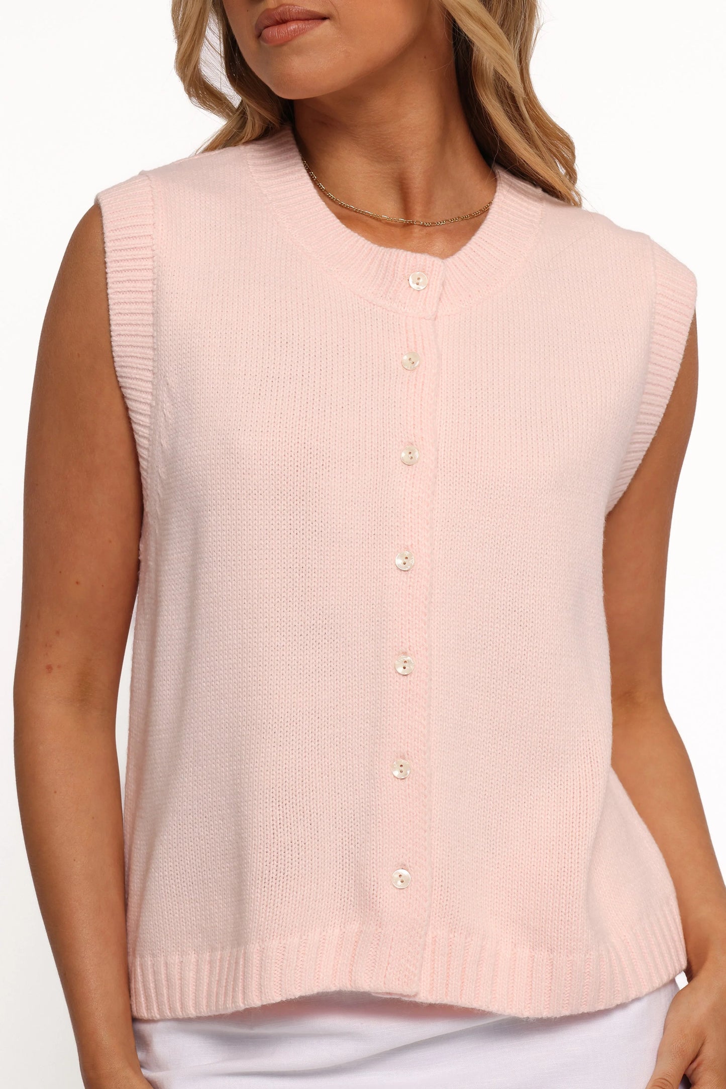 Weston Knit Vest - Pink